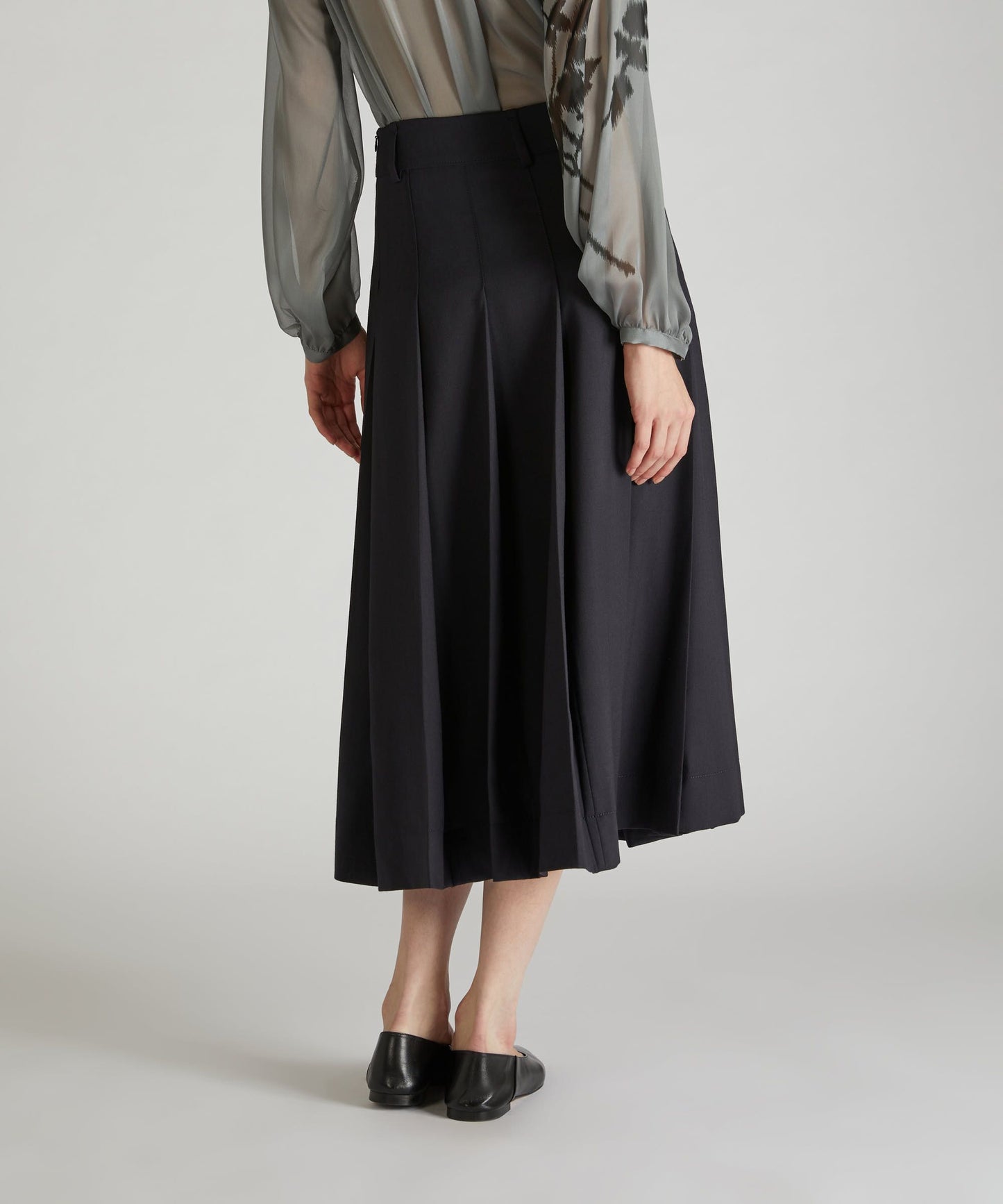 Wool twill skirt