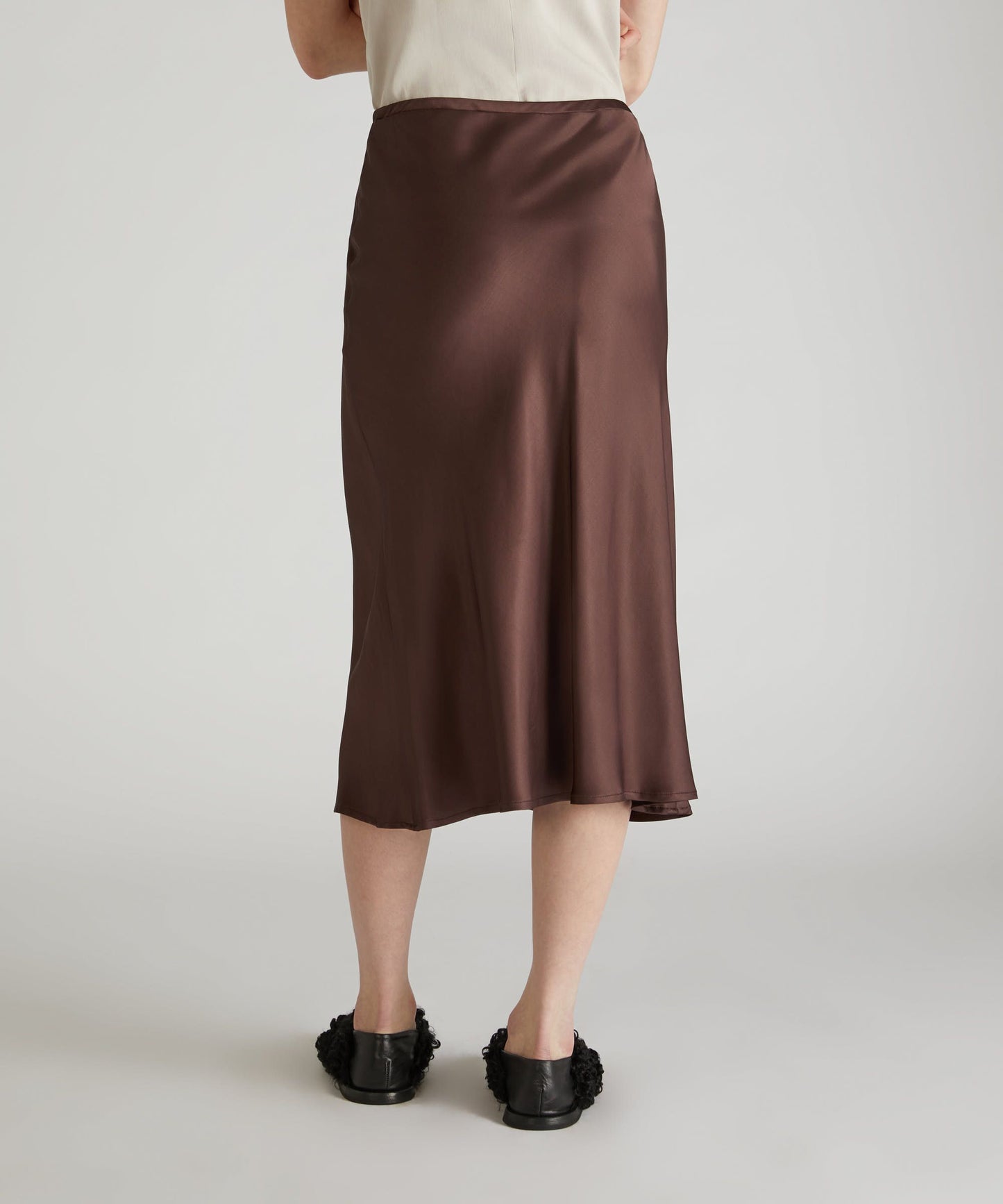 Viscose satin skirt