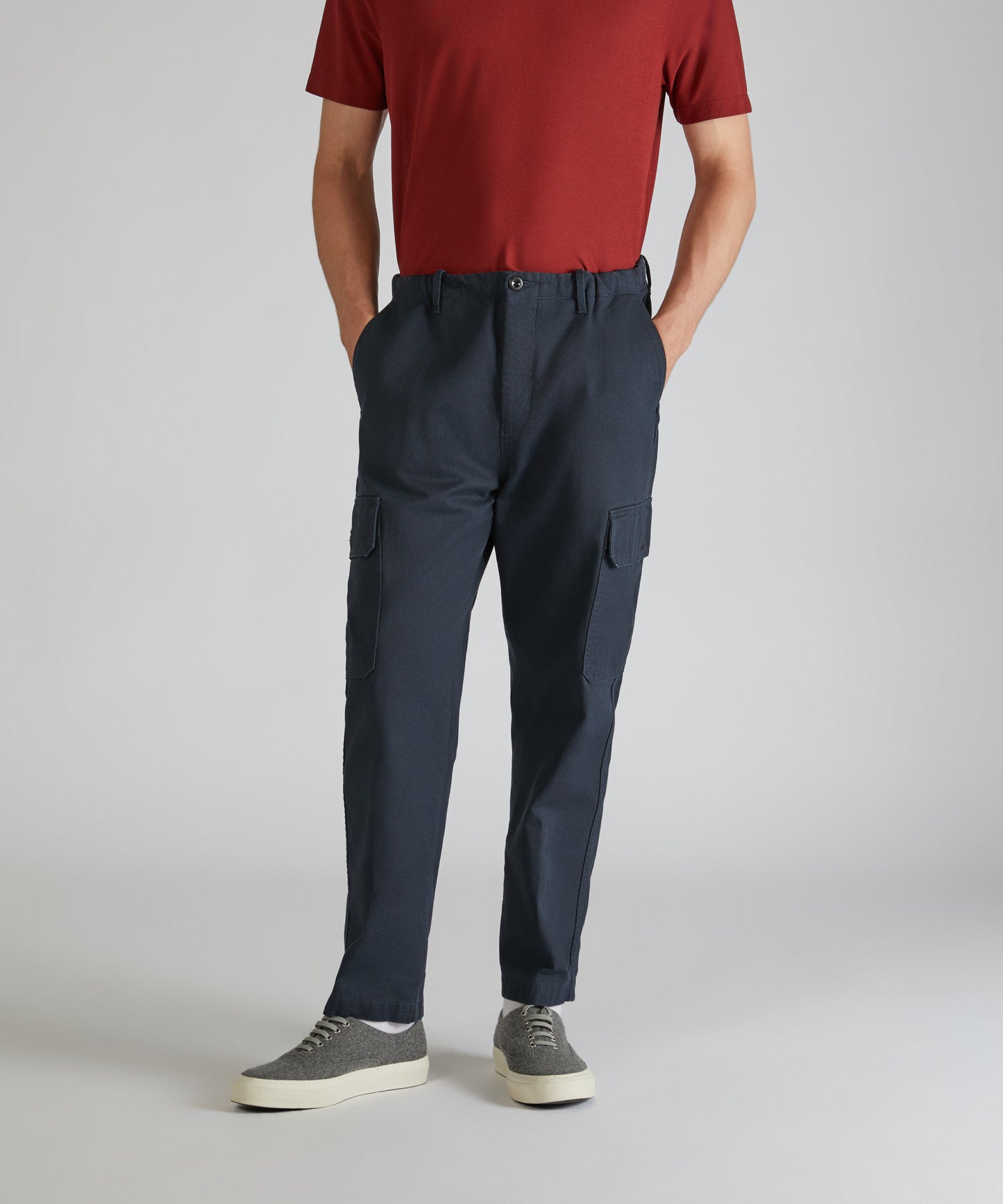 Regular-fit Tricotine trousers