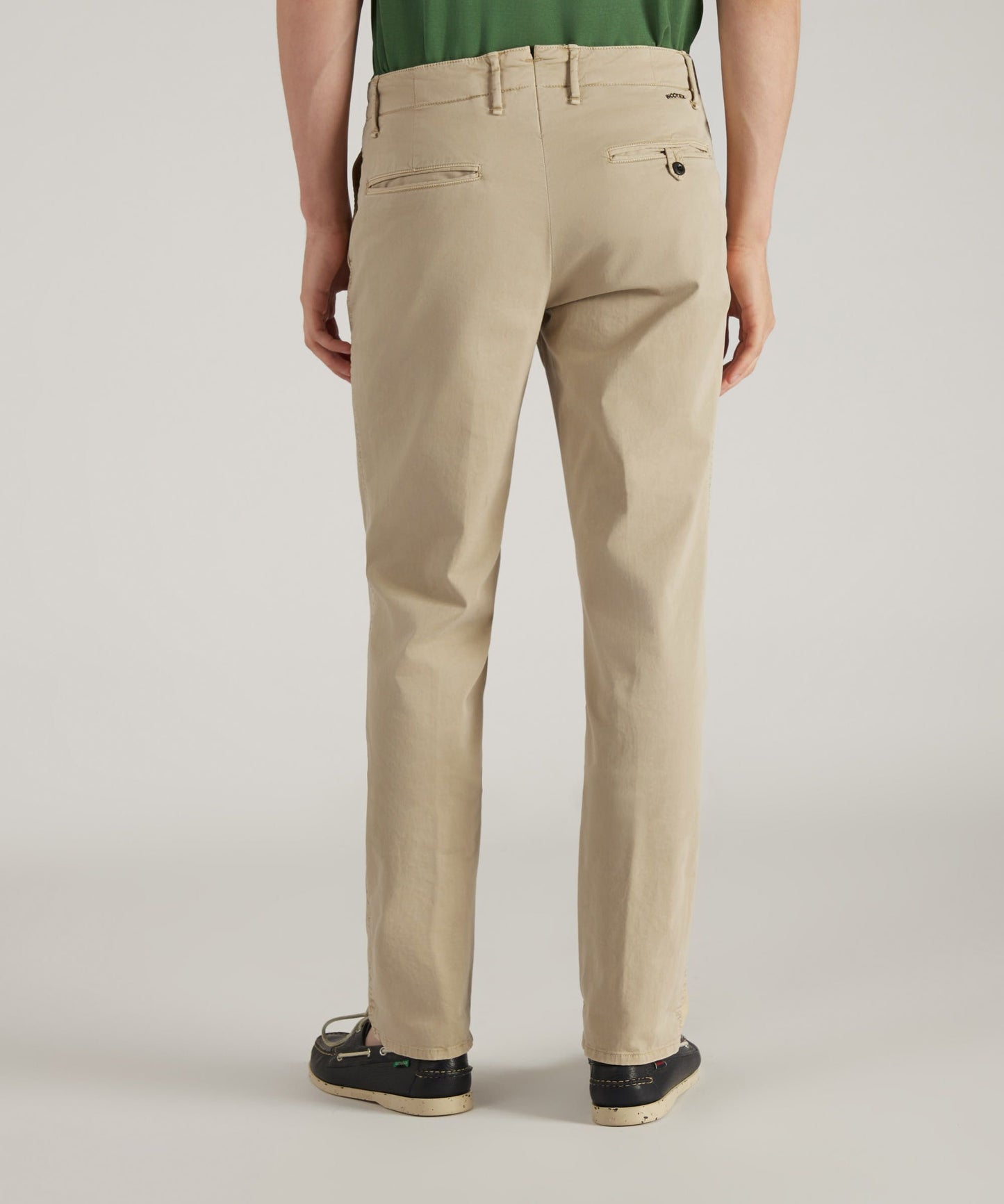 Slim-fit certified stretch gabardine trousers