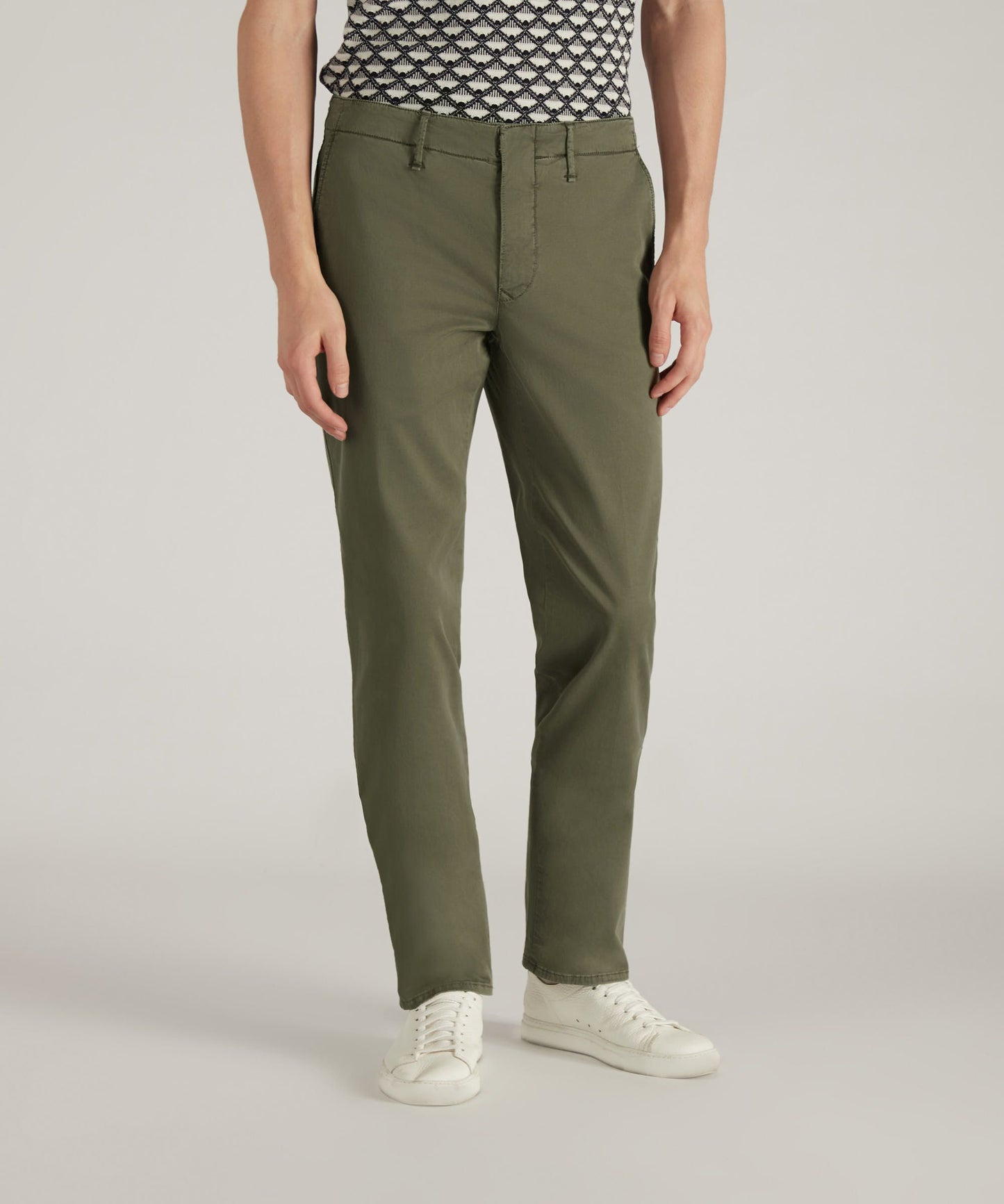 Slim-fit certified stretch gabardine trousers