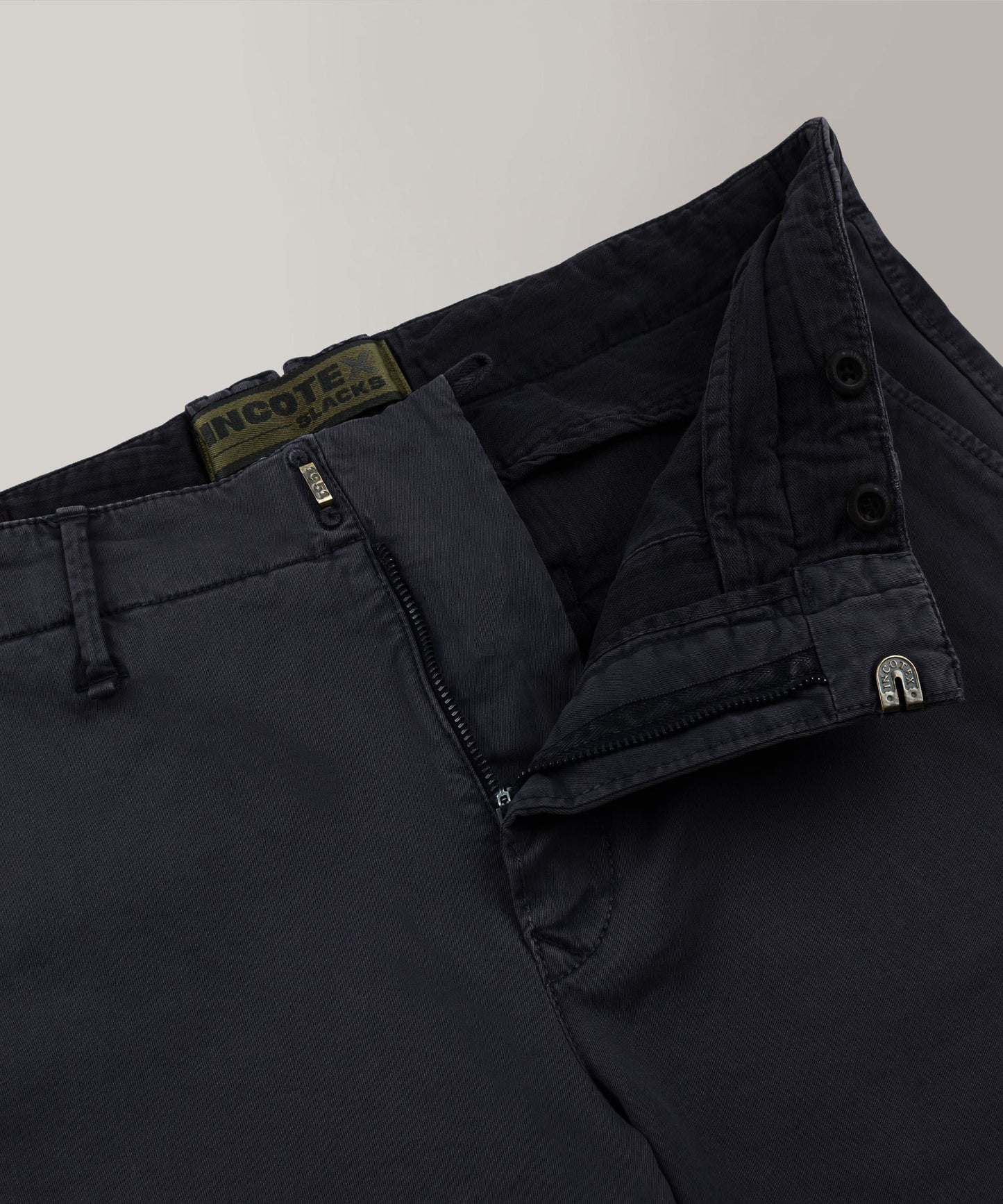 Slim-fit certified stretch gabardine trousers