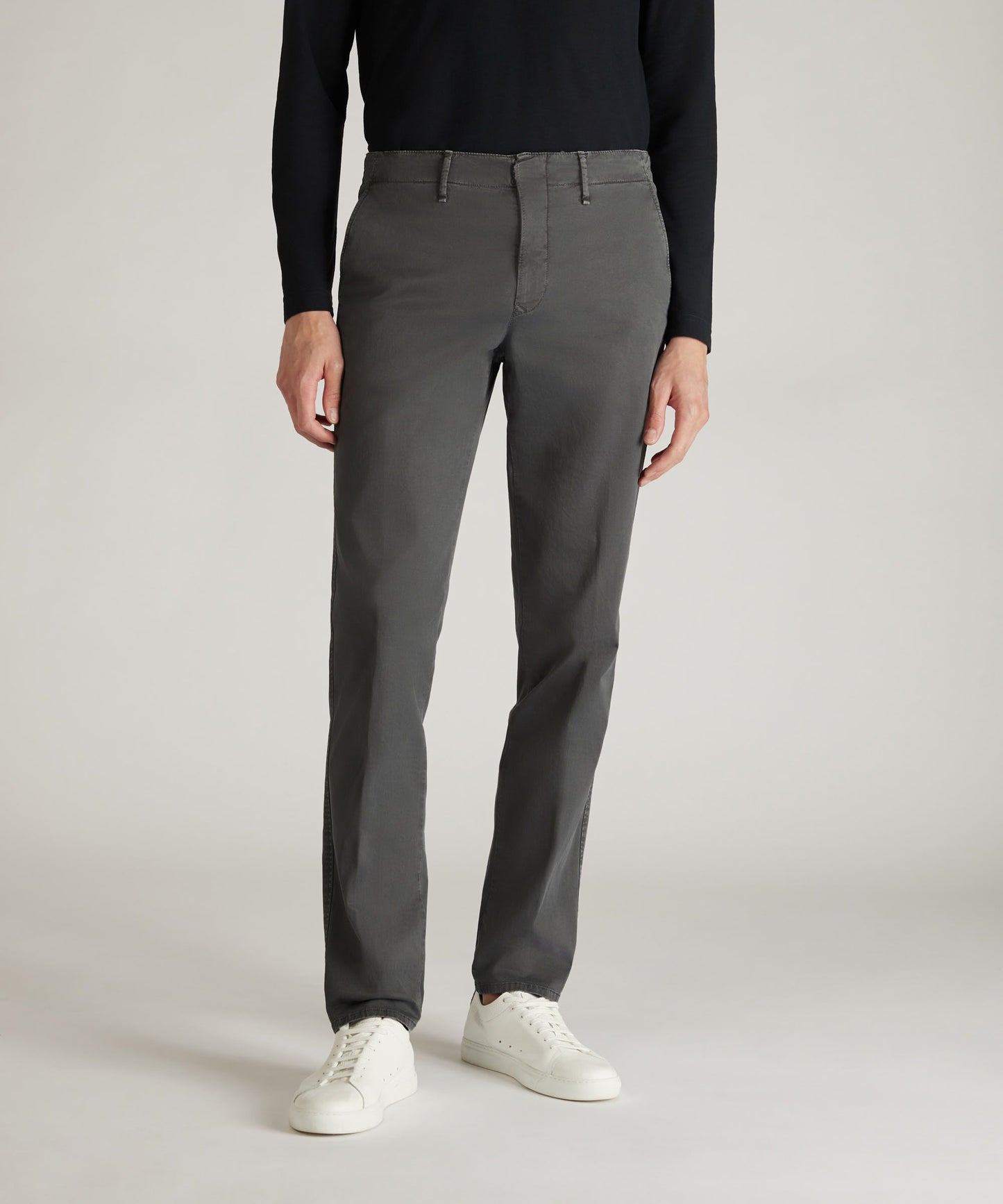 Slim-fit certified stretch gabardine trousers