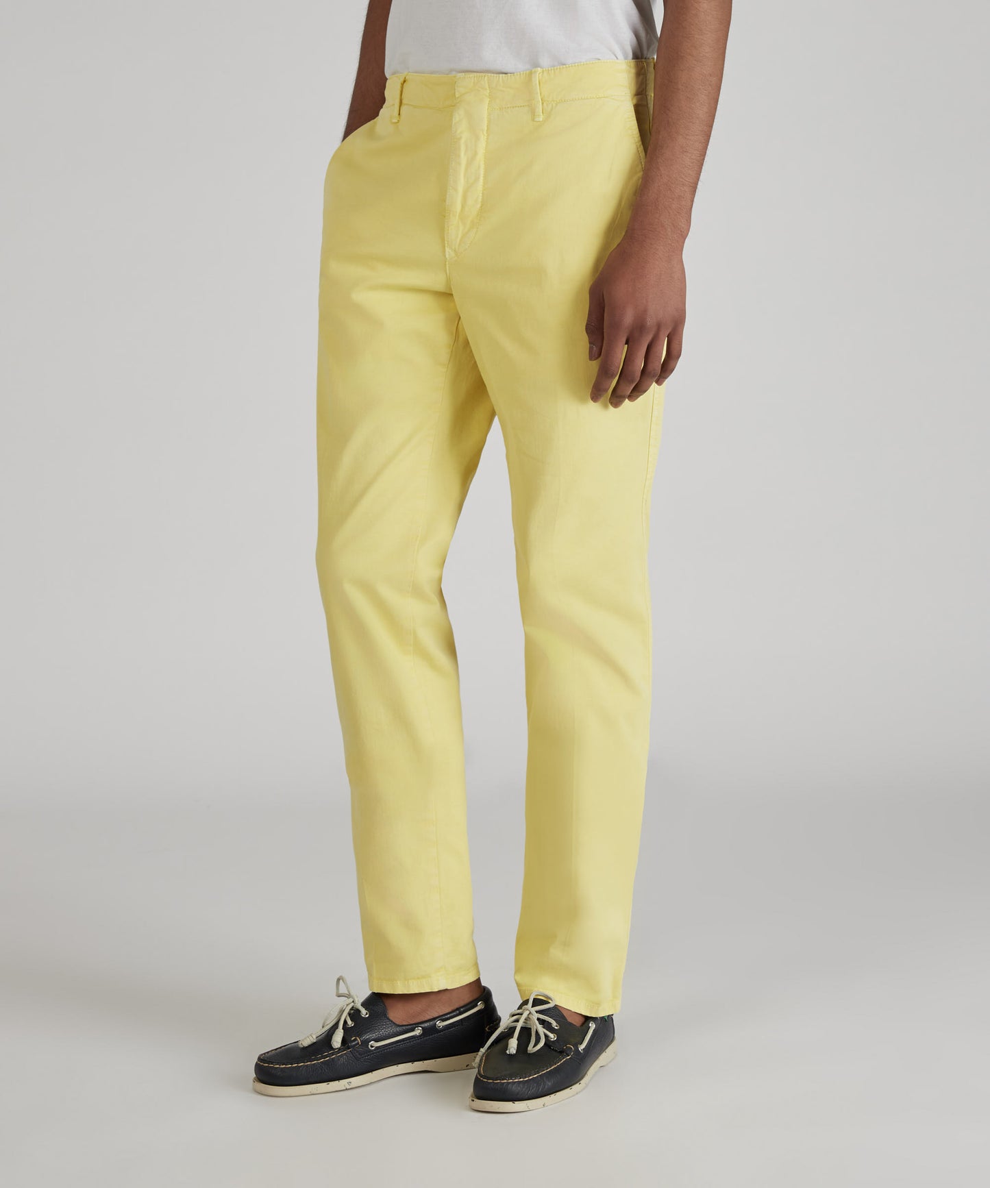 Slim-fit certified stretch gabardine trousers