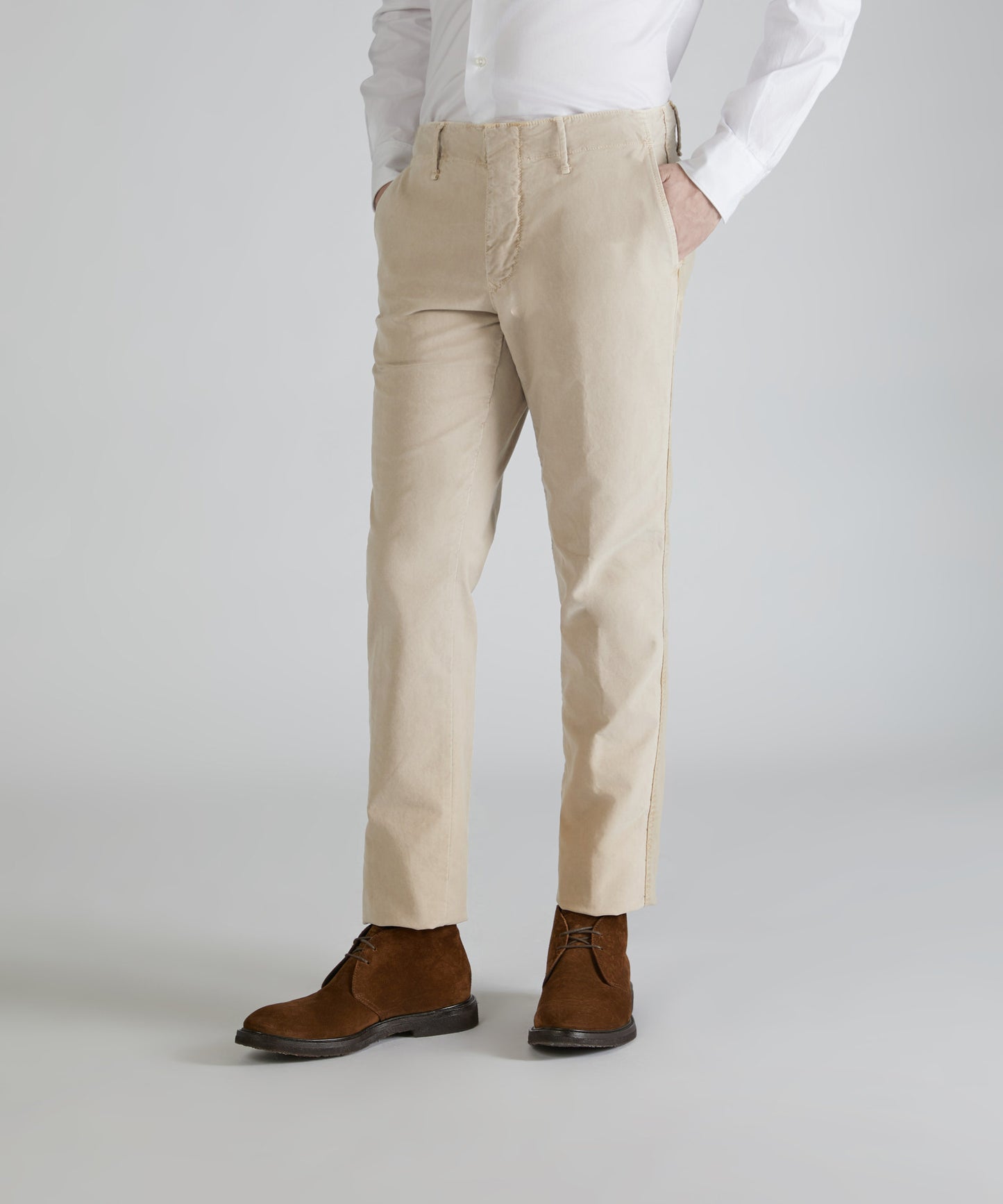 Pantalon slim fit en tricochino