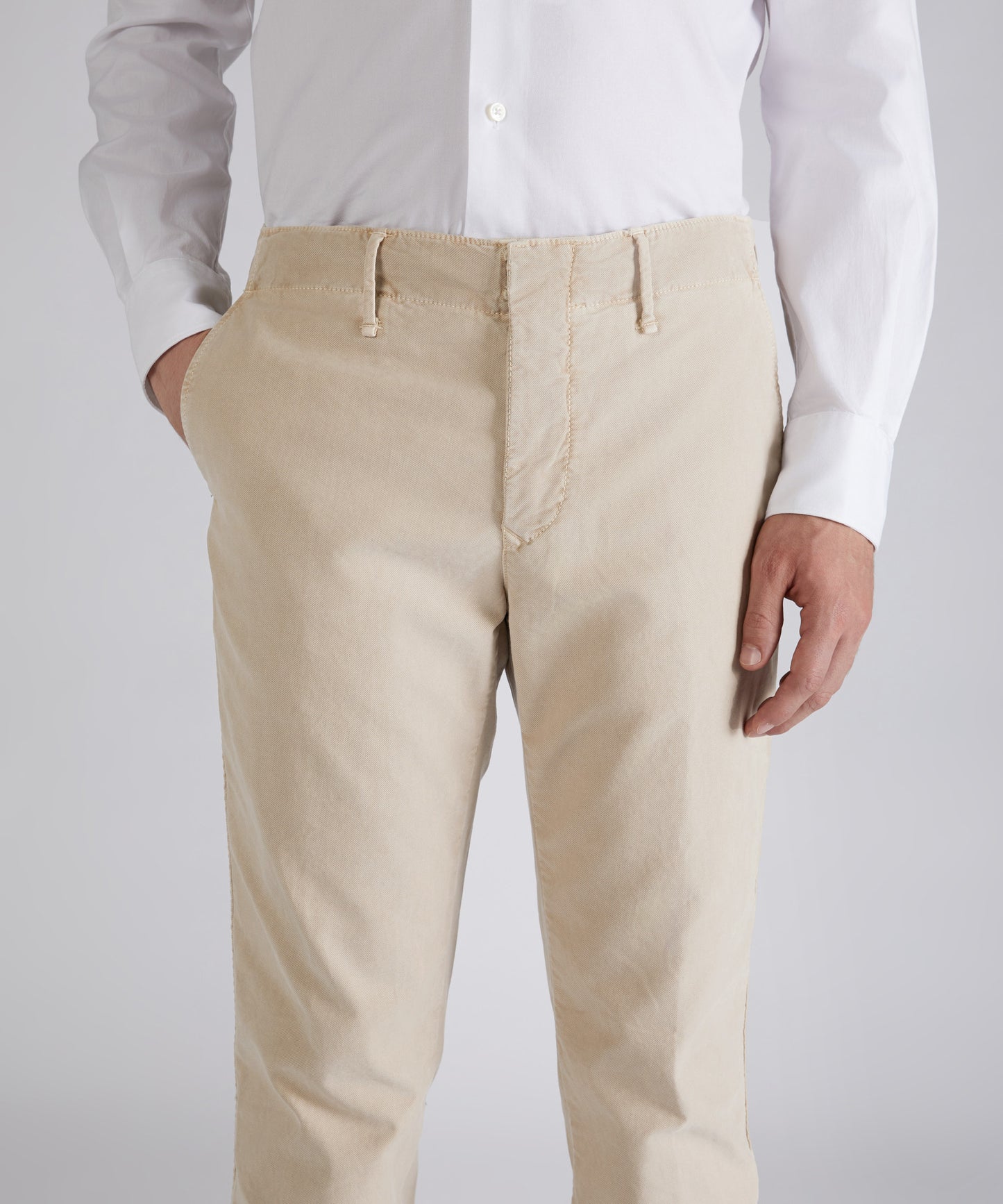 Pantalone slim fit in tricochino