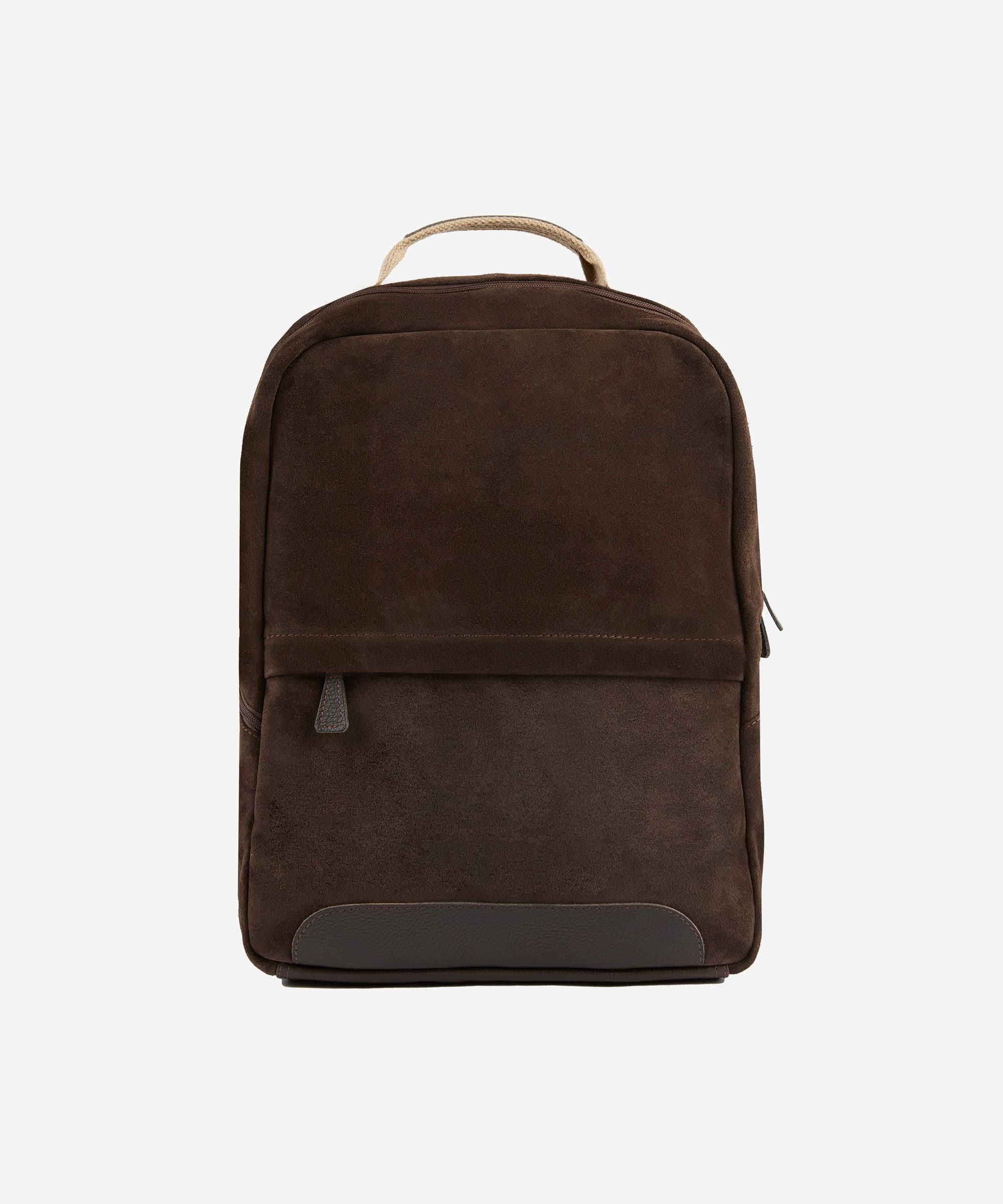 My Style Bags Suede Backpack dark brown Slowear