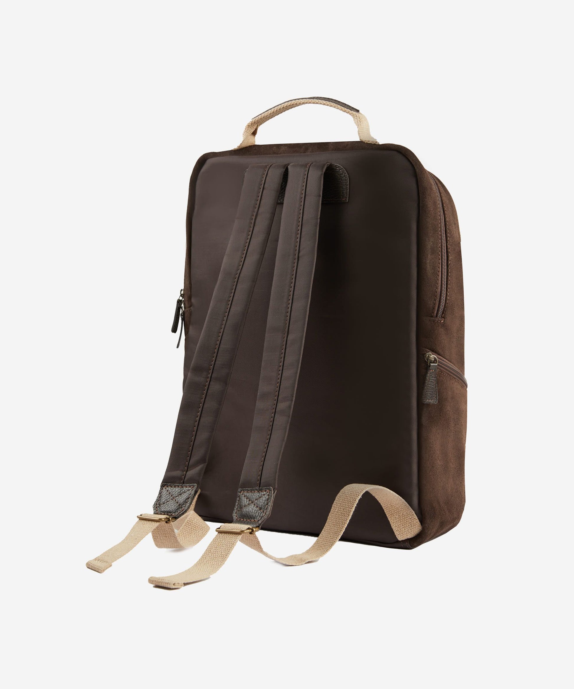 My Style Bags - Suede Backpack - dark brown