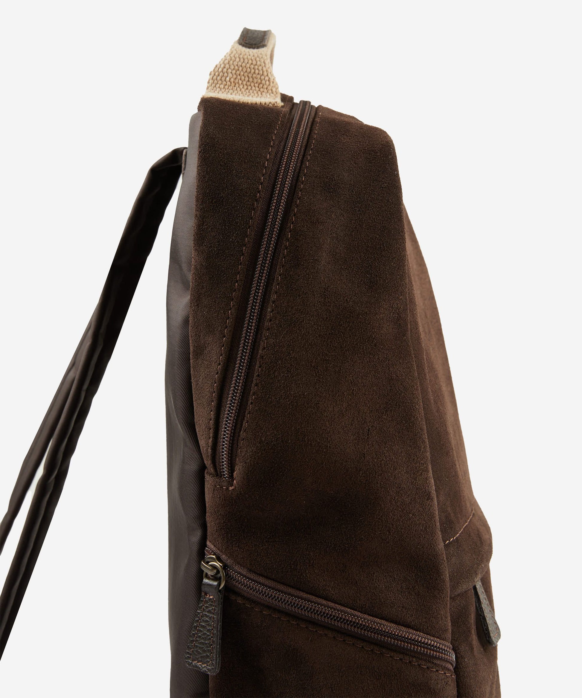 My Style Bags - Suede Backpack - dark brown