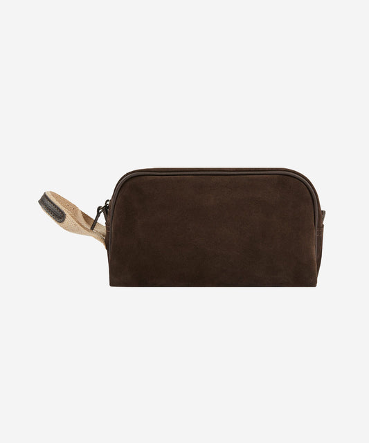 My Style Bags - Suede Beauty Case - dark brown