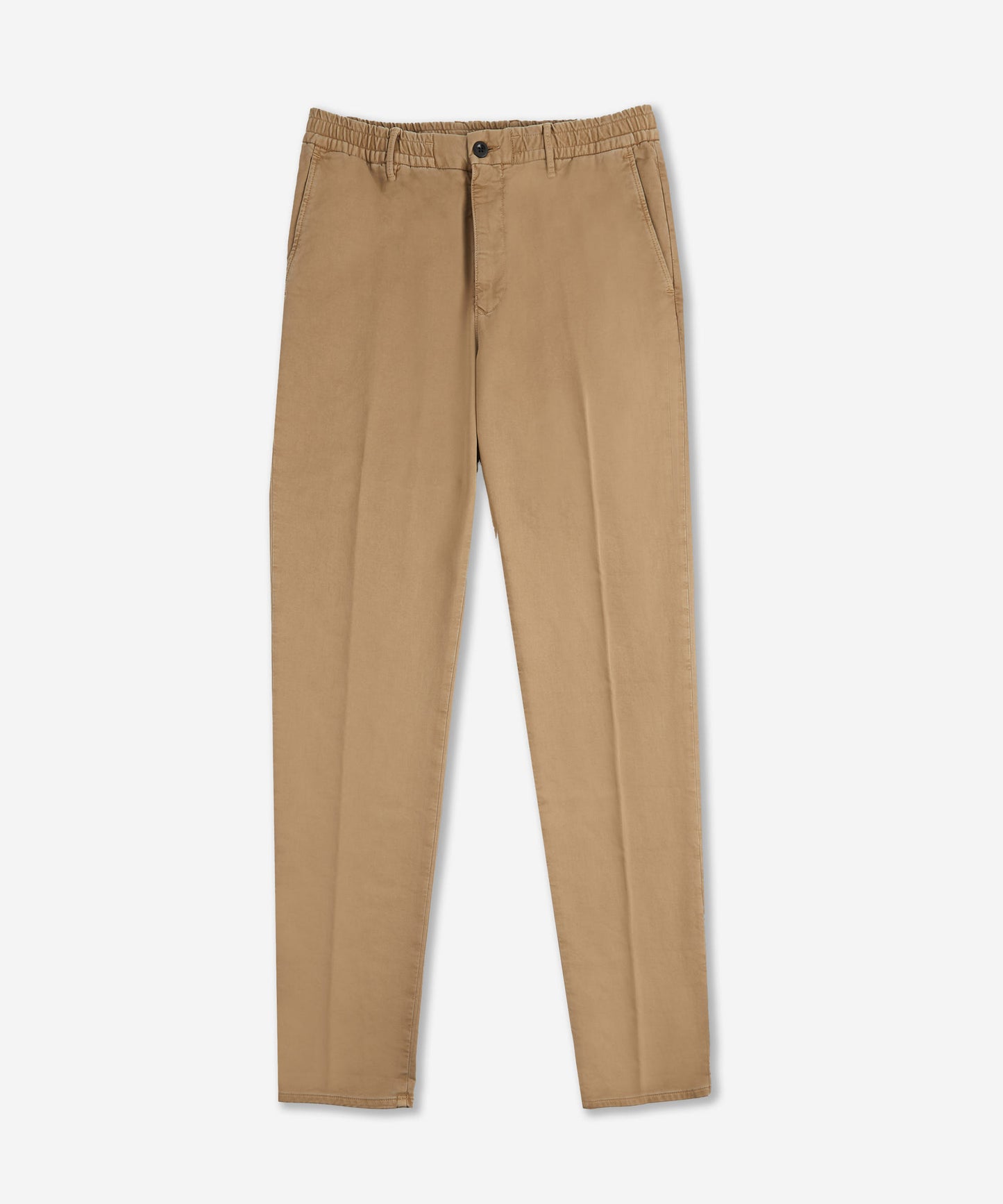 Pantalon coupe ajustée en satin de coton