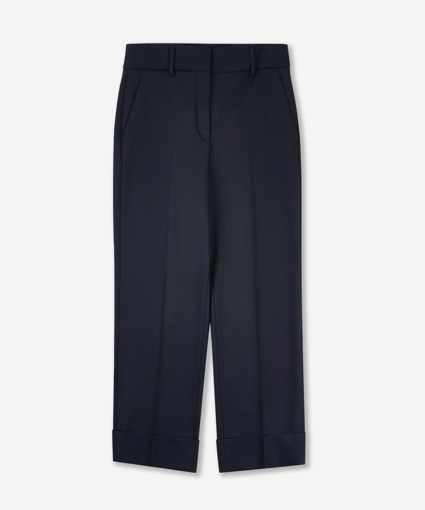 Regular-fit wool trousers