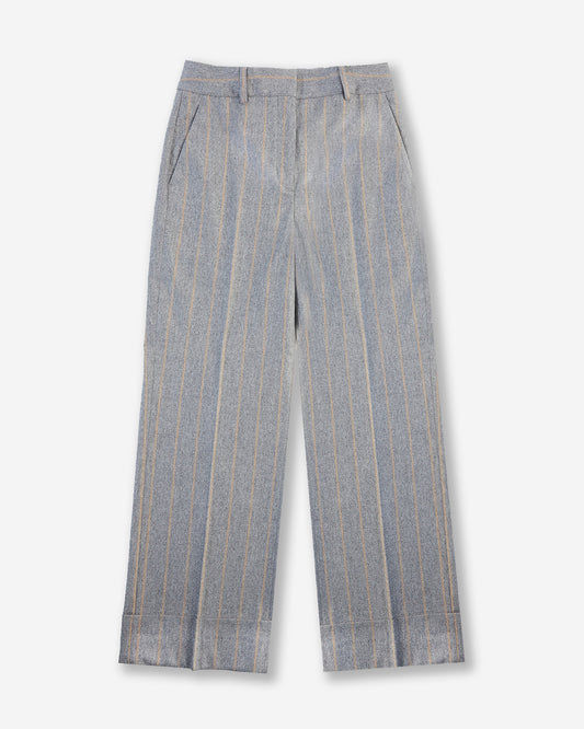 Regular-fit trousers in wool and cashmere flannel