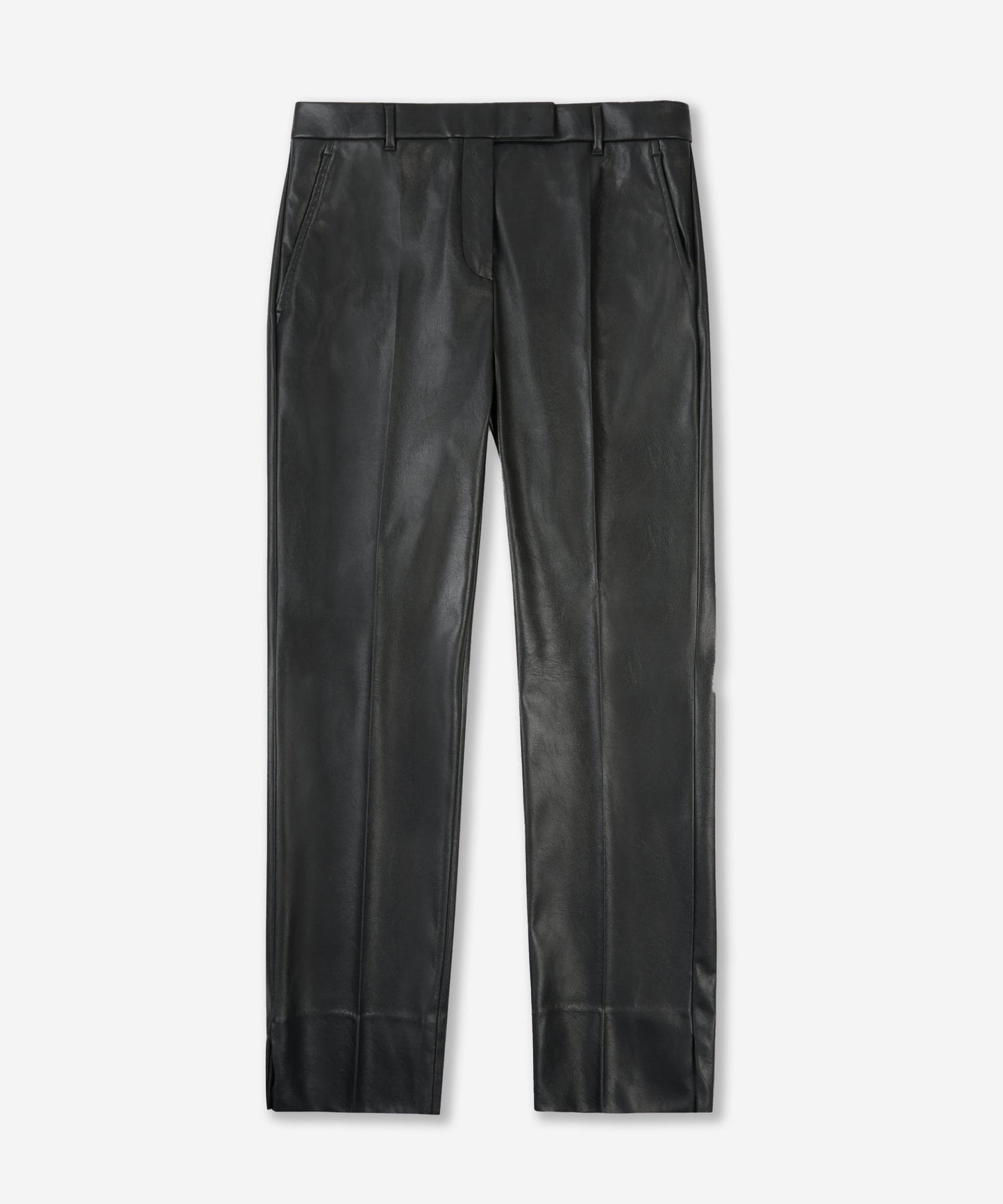 Slim-fit trousers in stretch faux leather