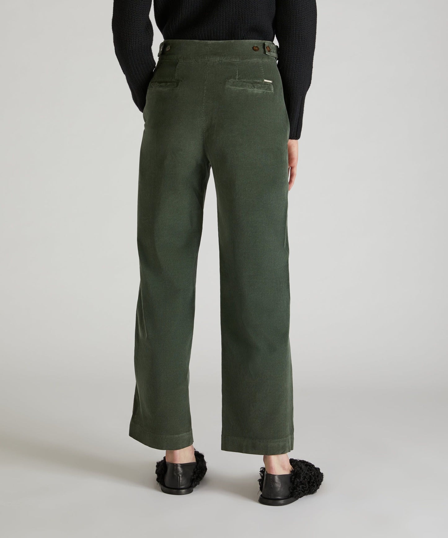 Regular-fit velvet trousers