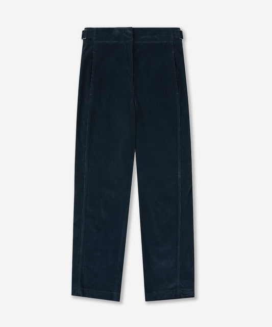 Regular-fit velvet trousers