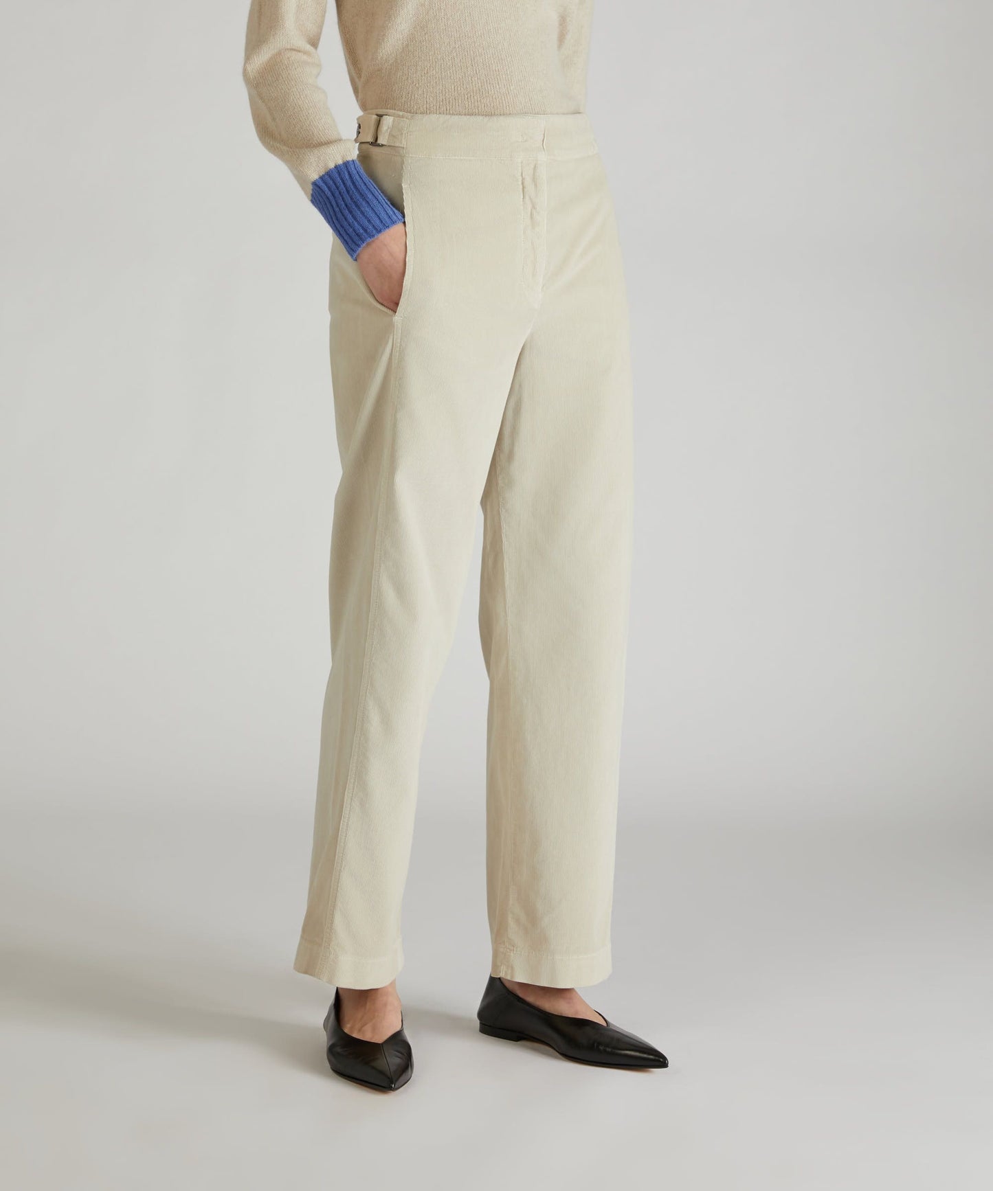 Regular-fit velvet trousers