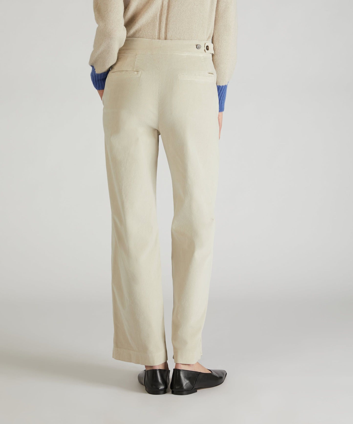 Regular-fit velvet trousers