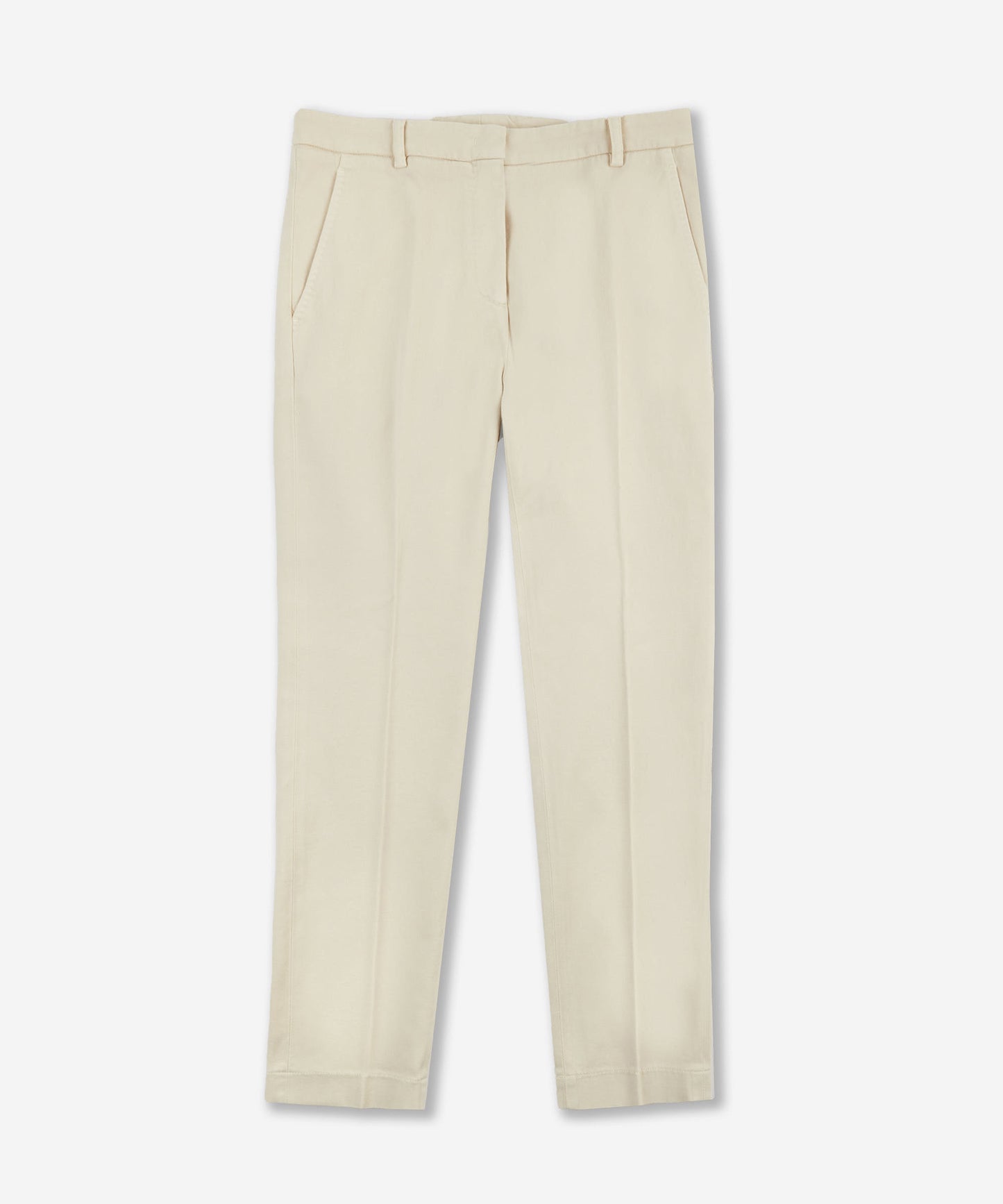 Slim-fit cotton drill trousers