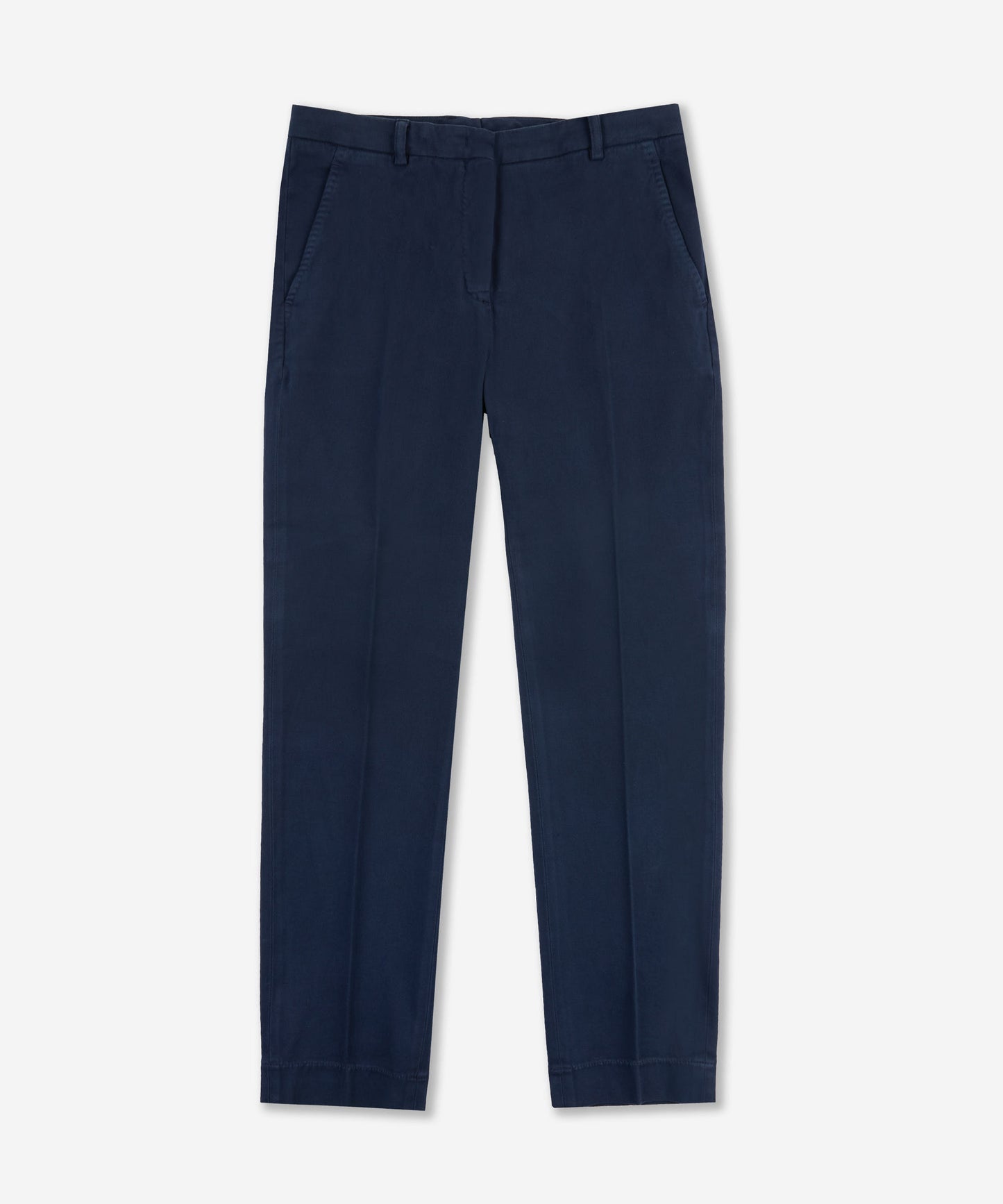 Slim-fit cotton drill trousers