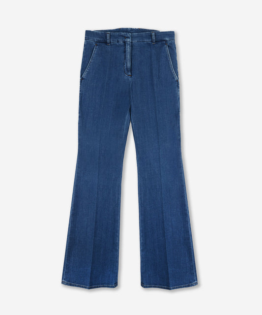 Slim-fit denim trousers