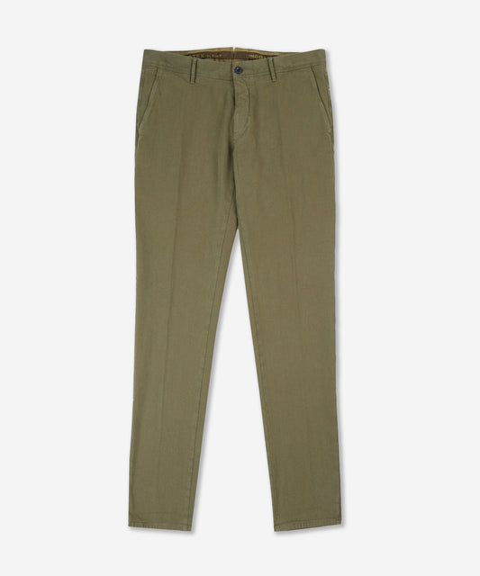 Pantalon coupe ajustée en coton élastique