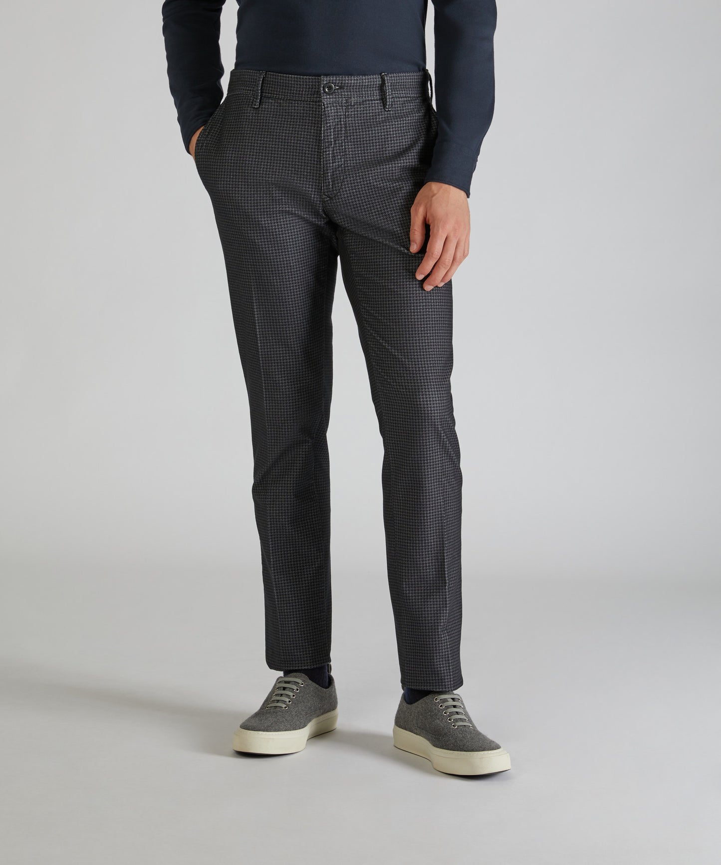 Slim-fit cotton corduroy trousers