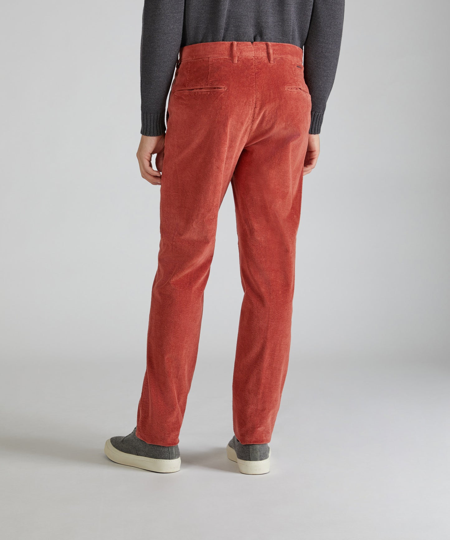 Slim-fit velvet trousers