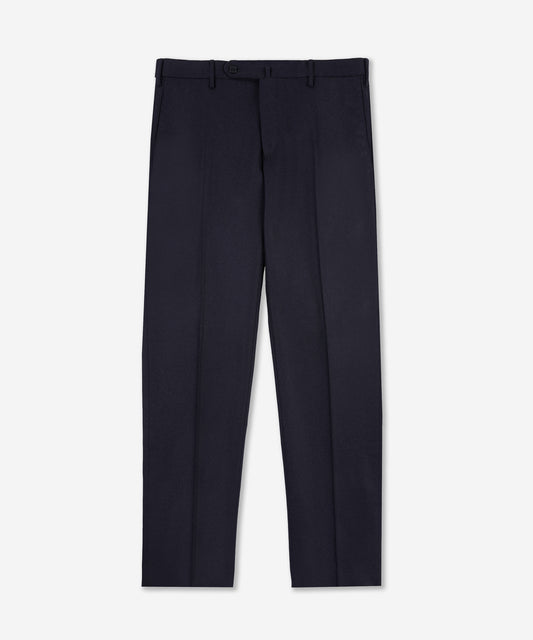 Pantalon coupe ajustée en flanelle de laine et de cachemire