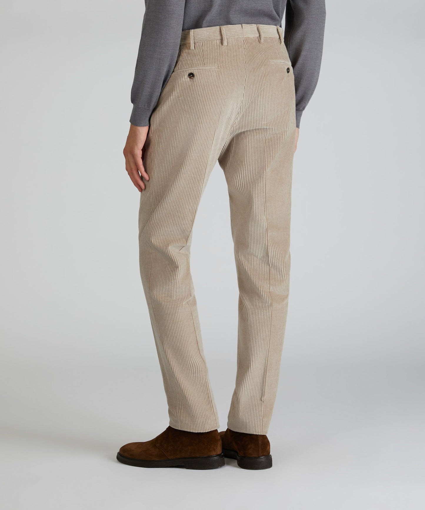 Incotex - Regular-fit velvet trousers - light beige