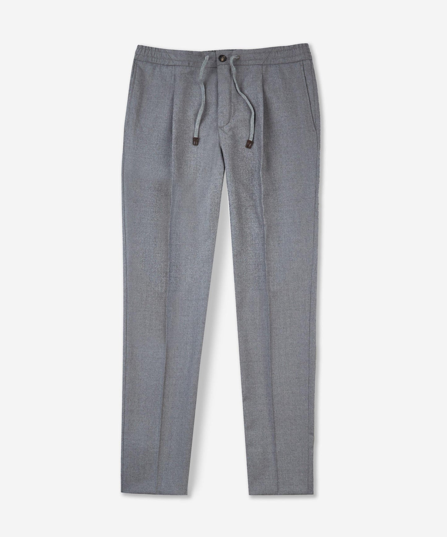 Tapered-fit flannel trousers