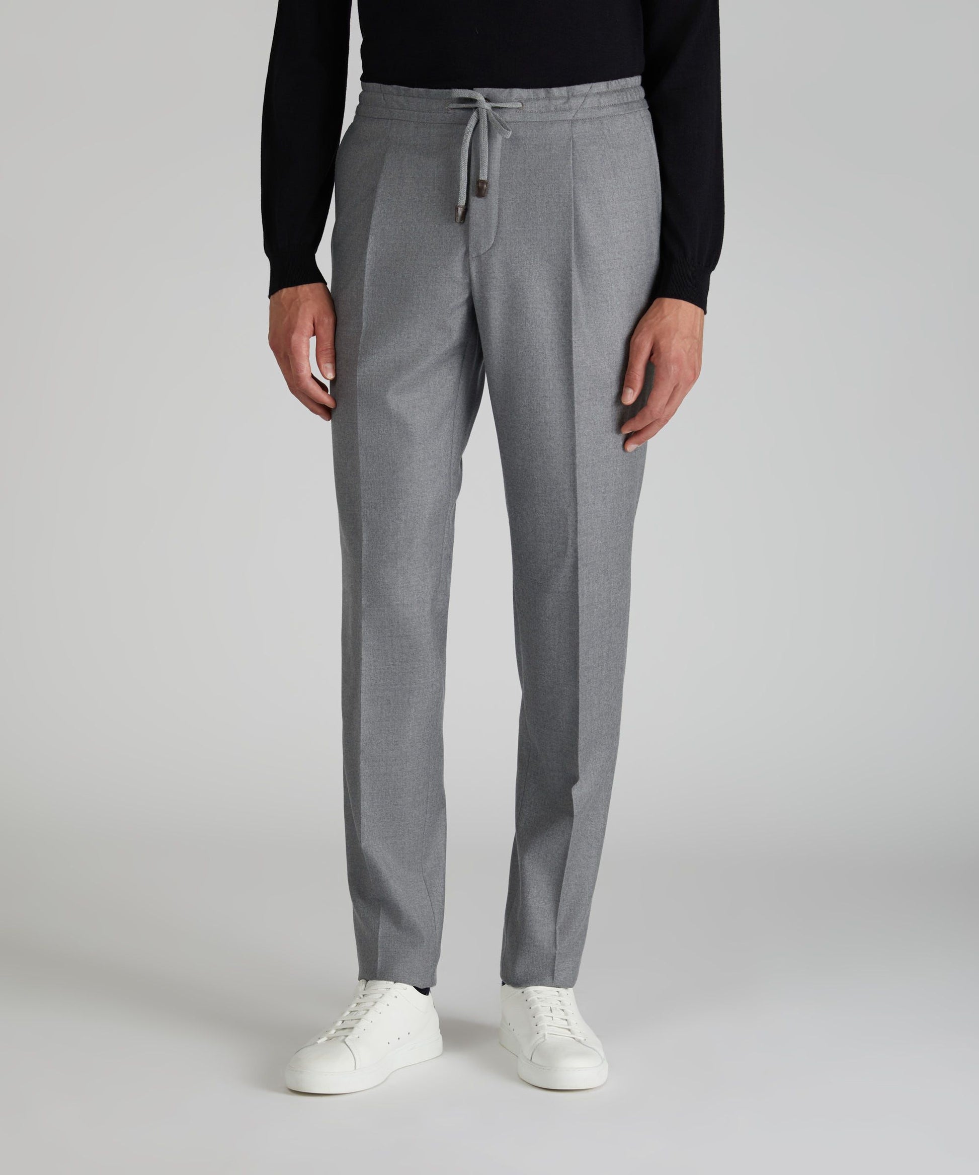 Incotex - Tapered-fit flannel trousers - medium grey