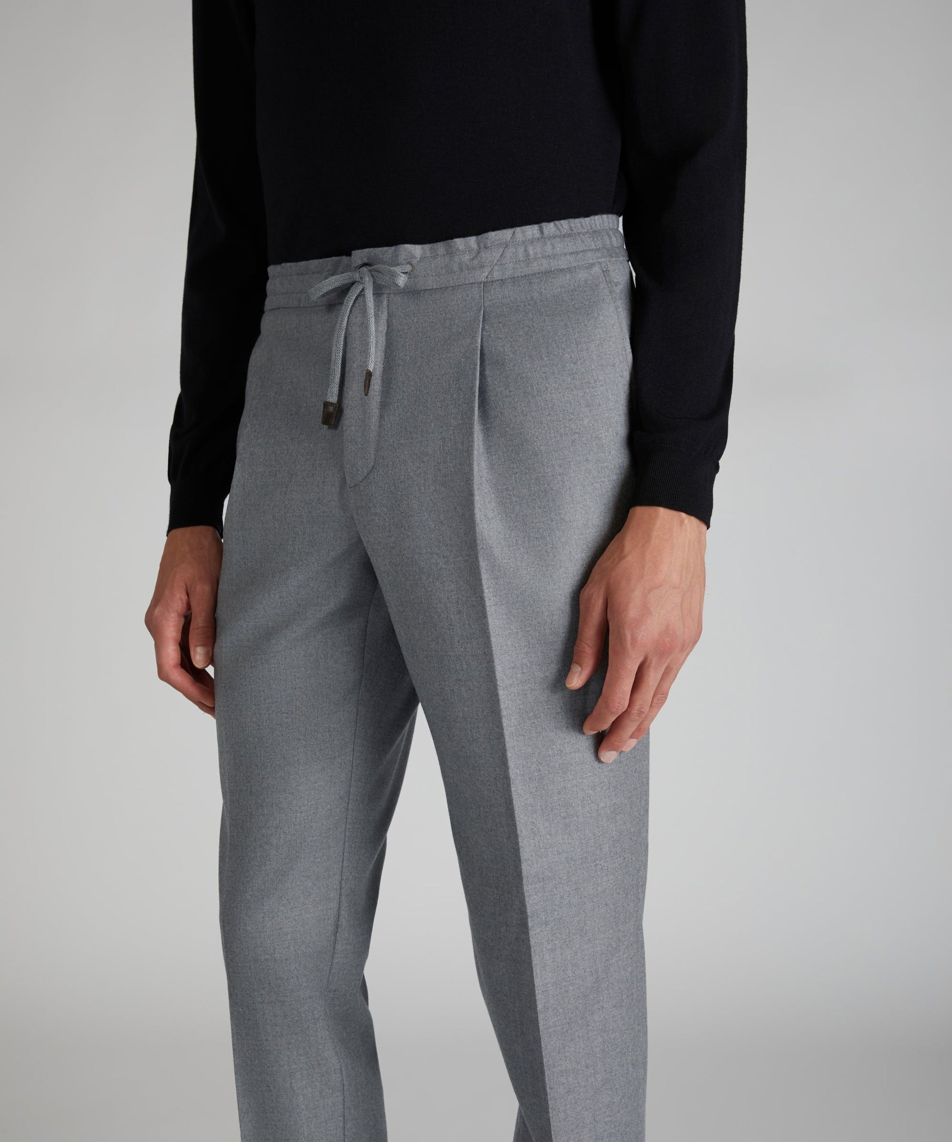 Incotex - Tapered-fit flannel trousers - medium grey