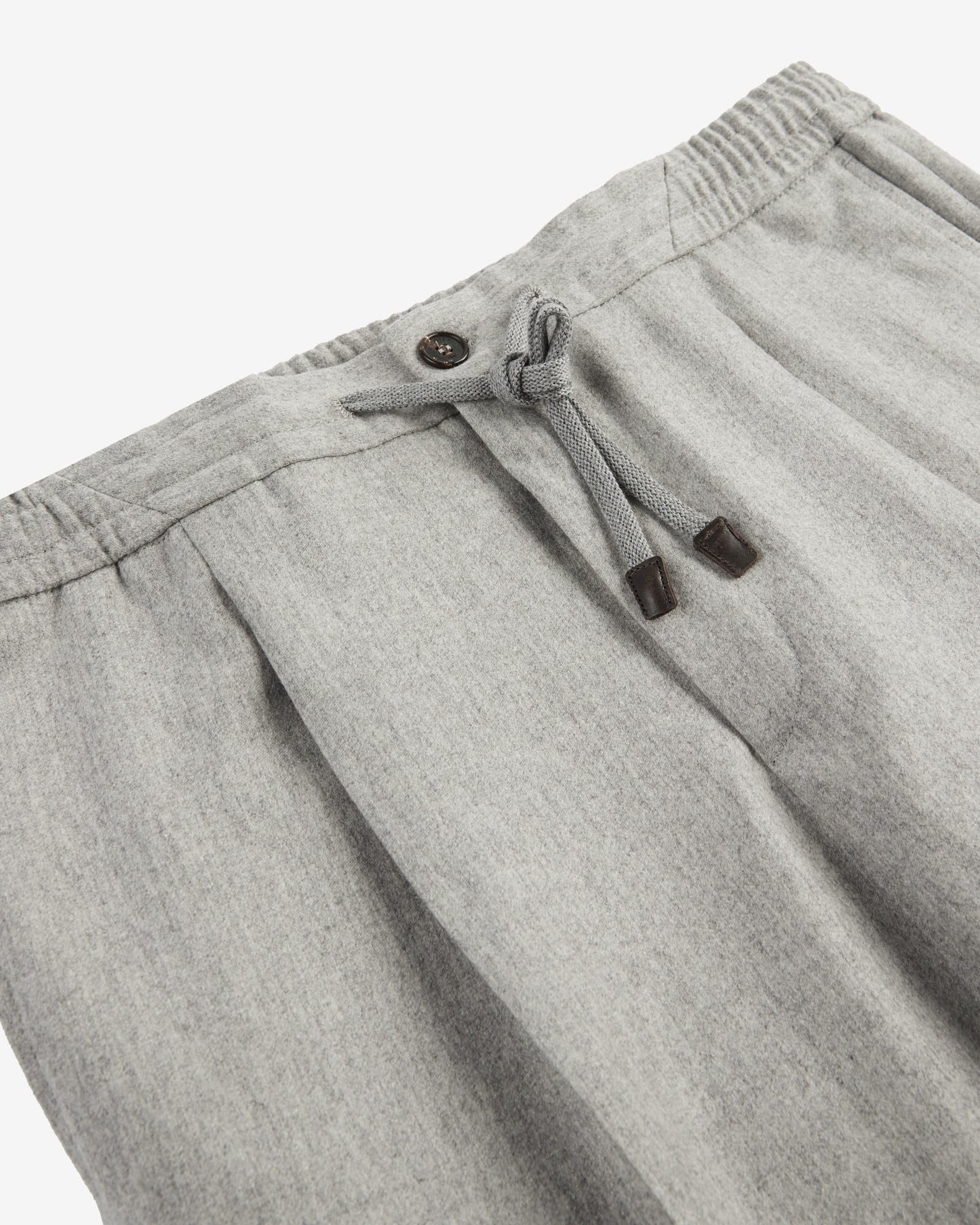 Pantalon coupe fuselée en flanelle de laine et de cachemire