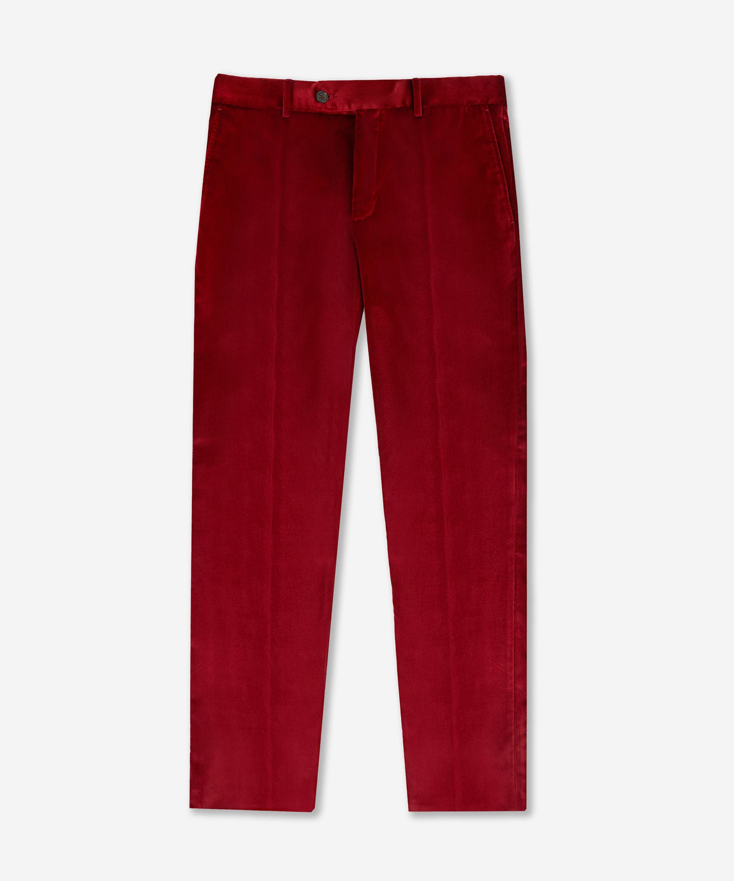 Tapered-fit velvet trousers