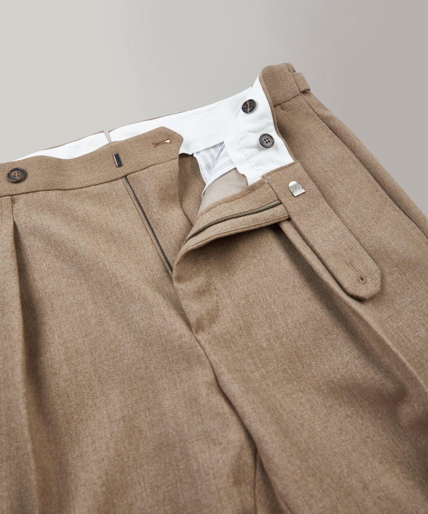 Straight-fit trousers in melange wool