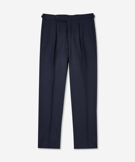 Pantalon coupe droite en laine mélangée