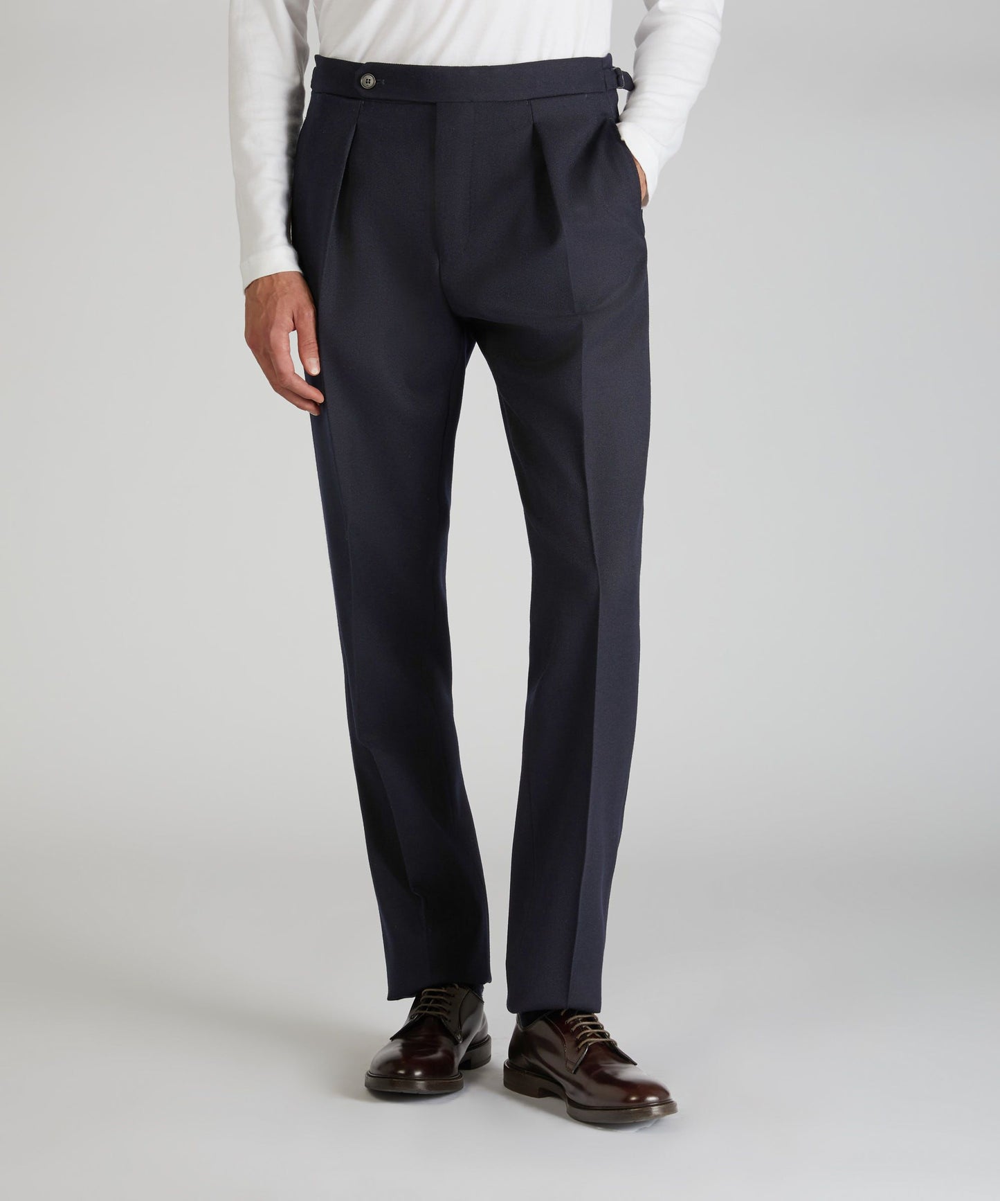 Incotex - Straight-fit trousers in melange wool - dark blue