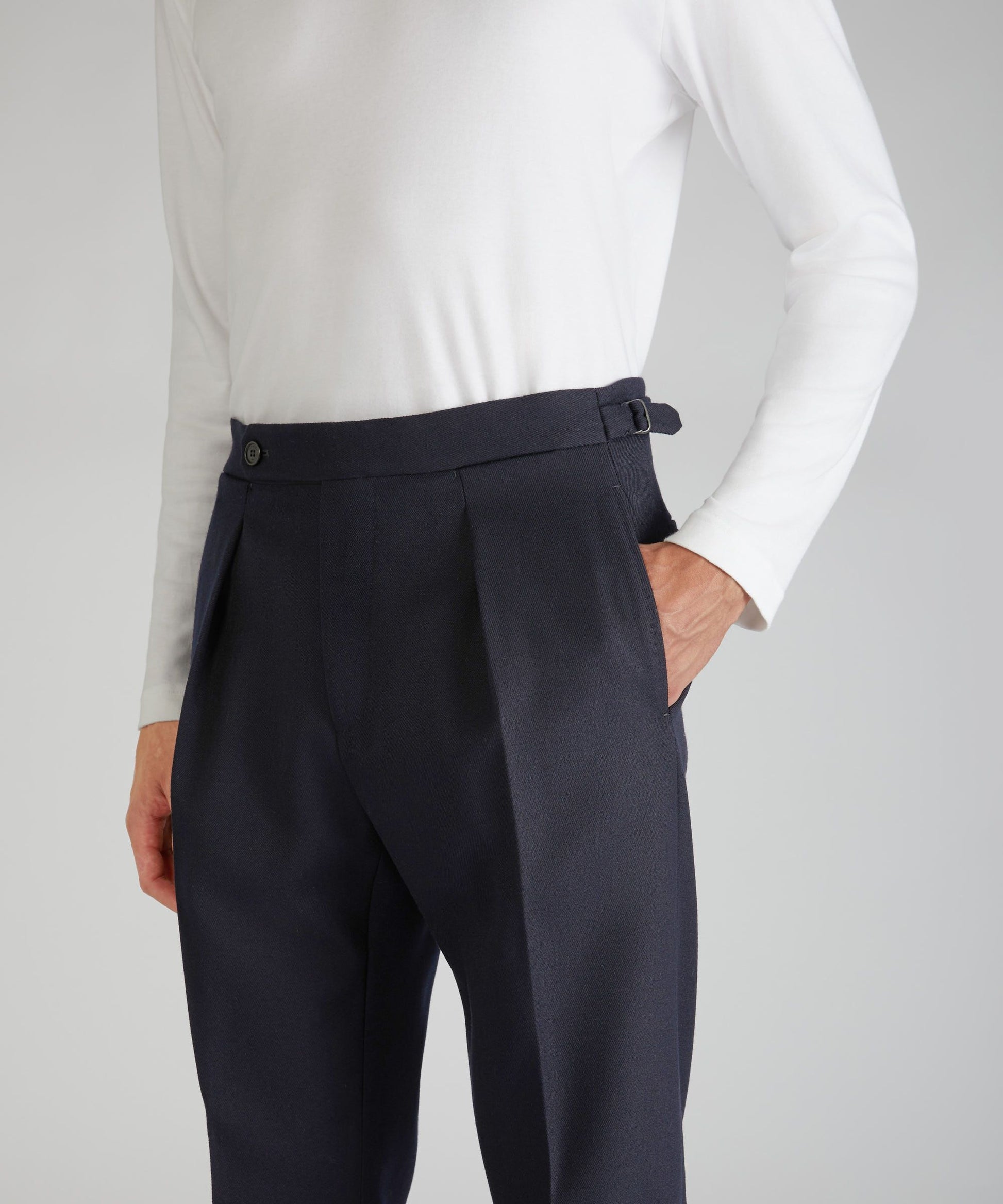 Incotex - Straight-fit trousers in melange wool - dark blue