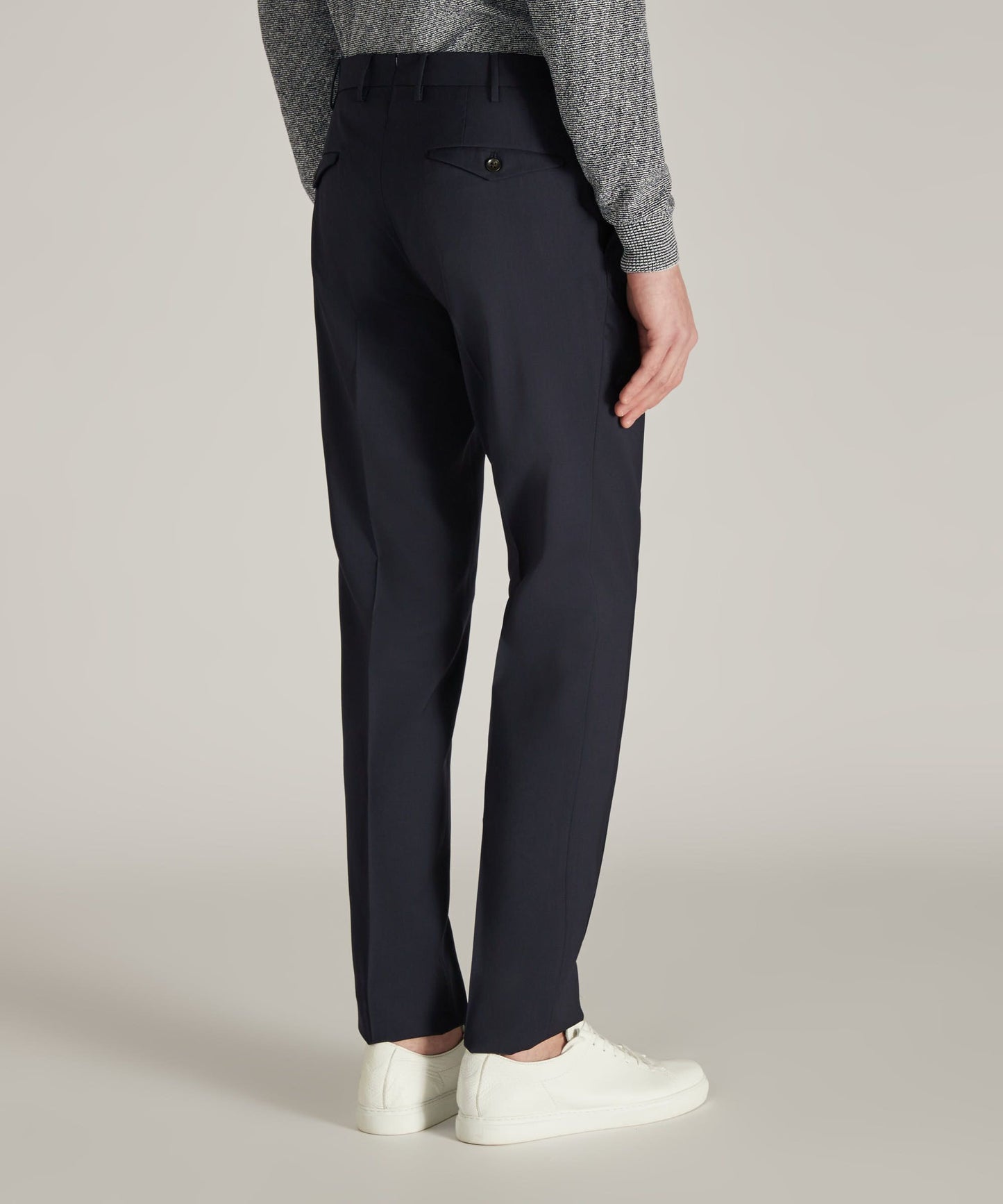 Slim-fit certified tropical wool trousers