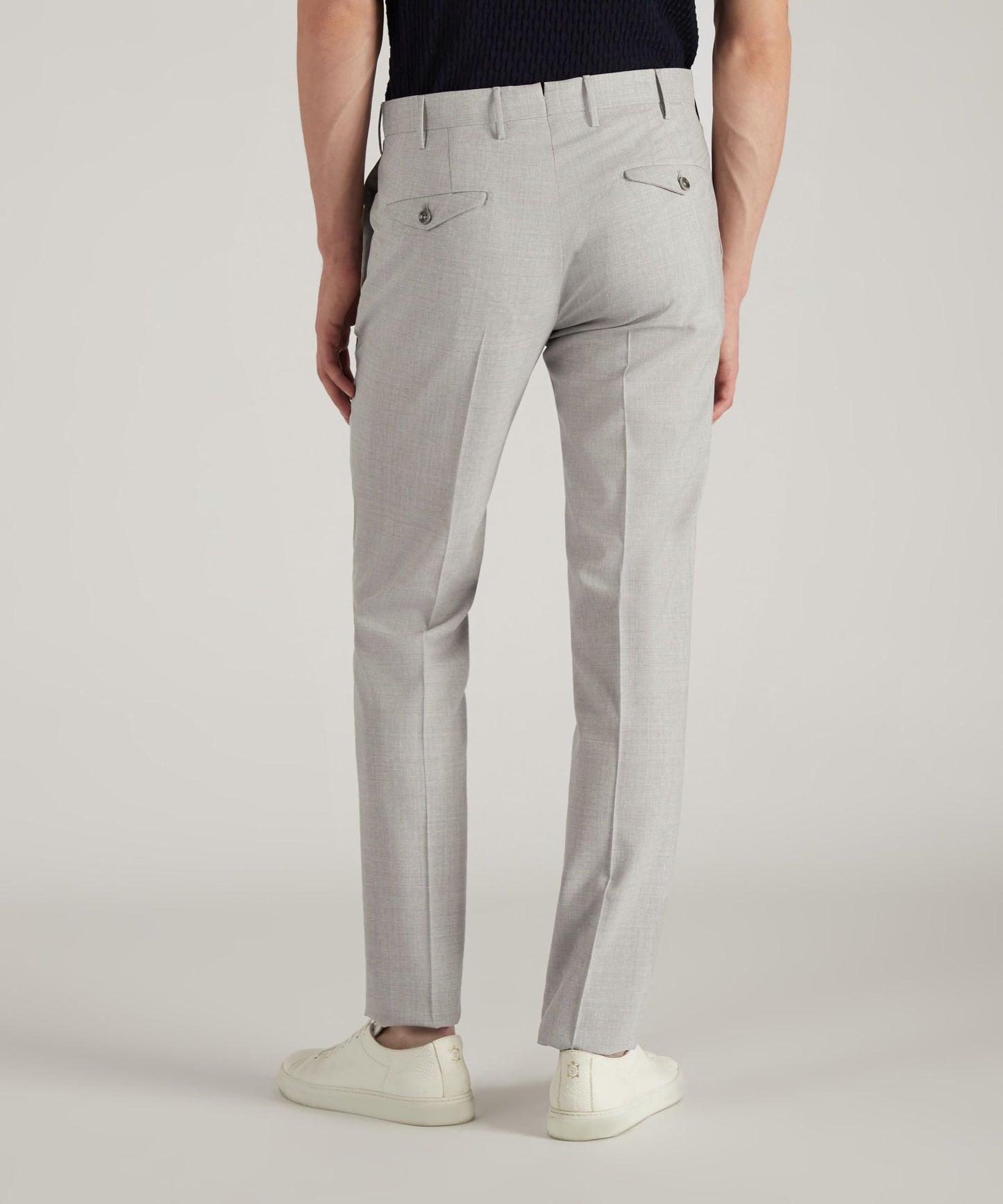 Slim-fit certified tropical wool trousers