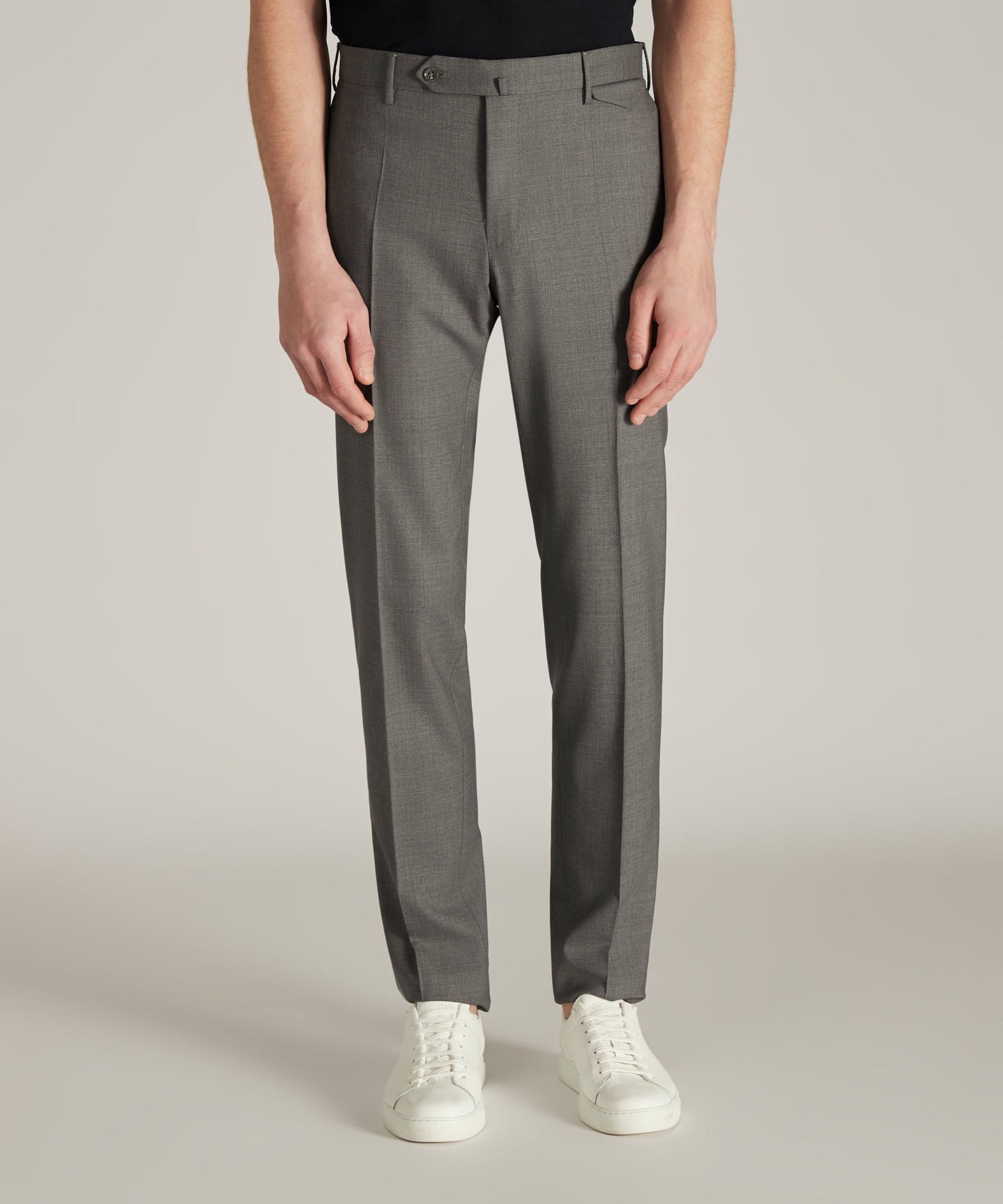 Slim-fit certified tropical wool trousers