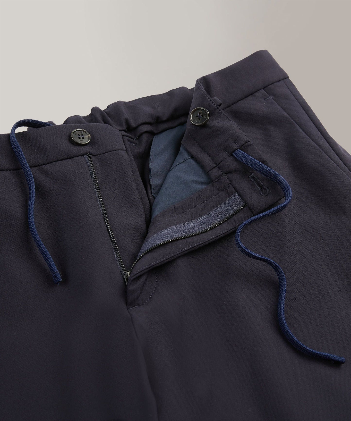 Slim-fit technical fabric trousers