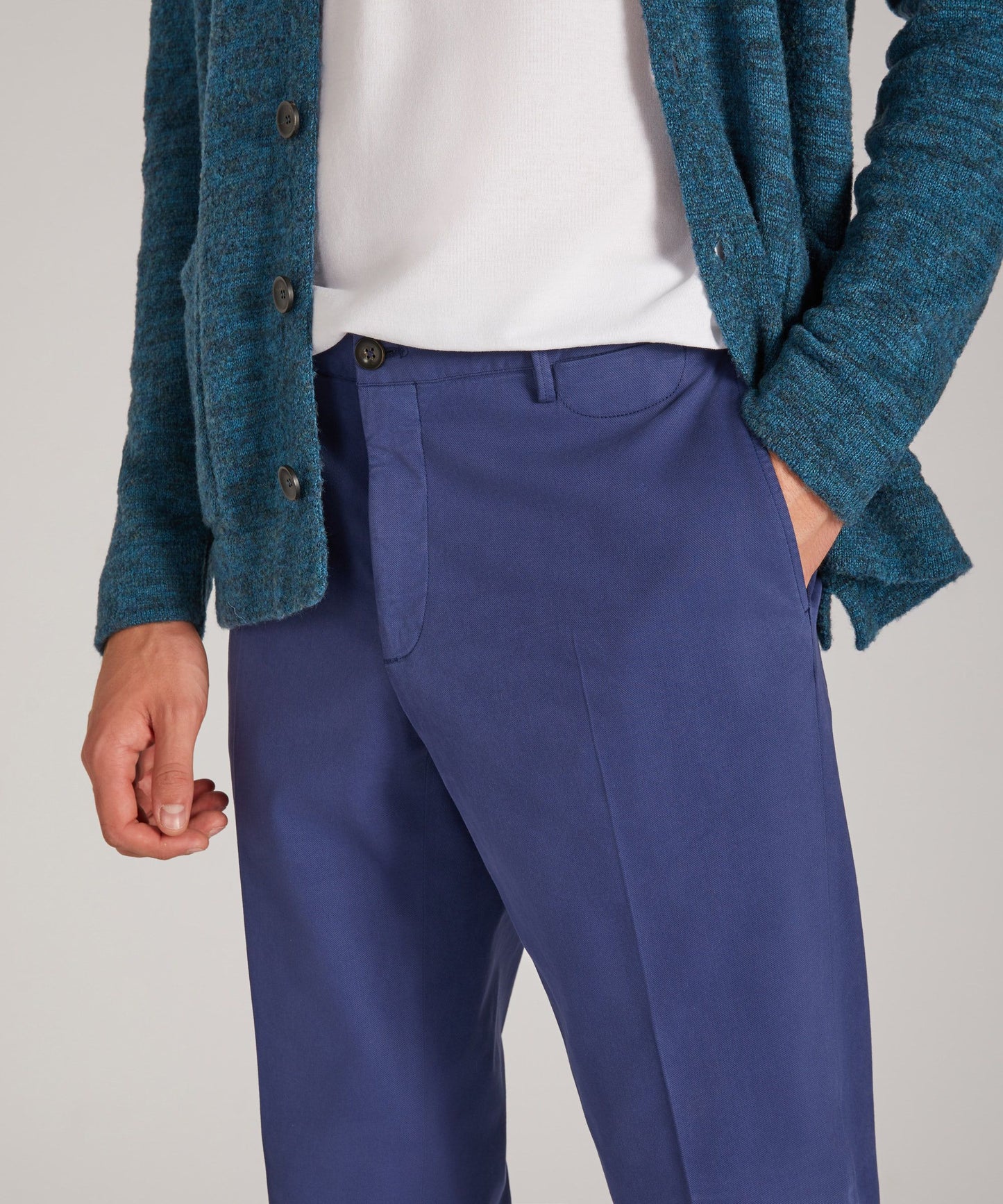 Pantalone tapered fit in tricocell certificato