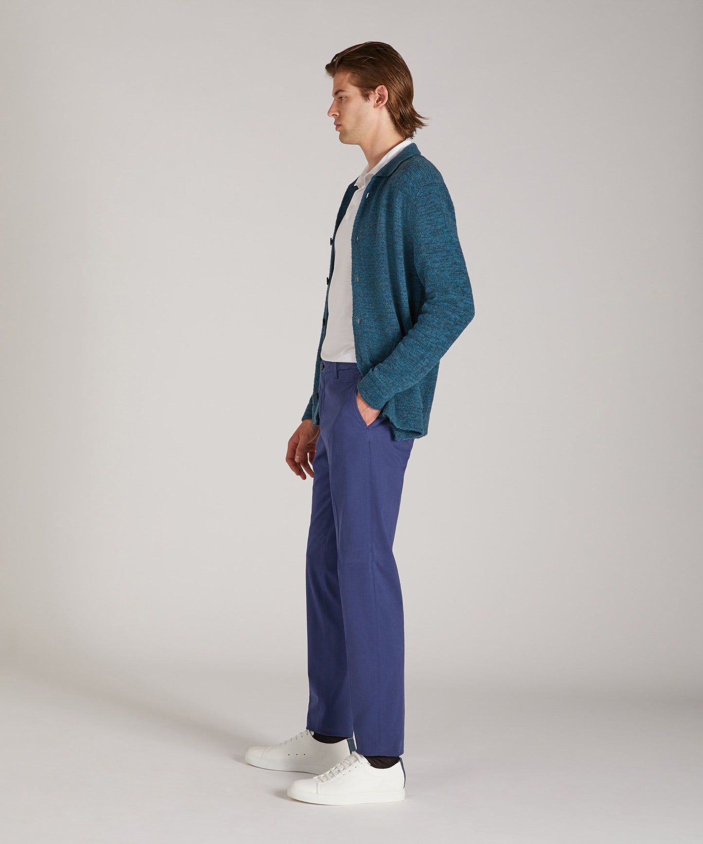 Pantalone tapered fit in tricocell certificato