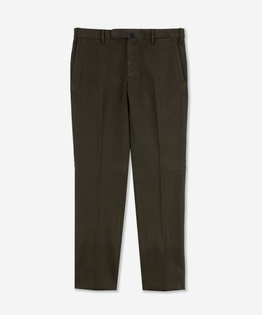 Slim-fit cotton trousers