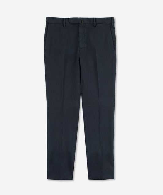 Slim-fit cotton trousers