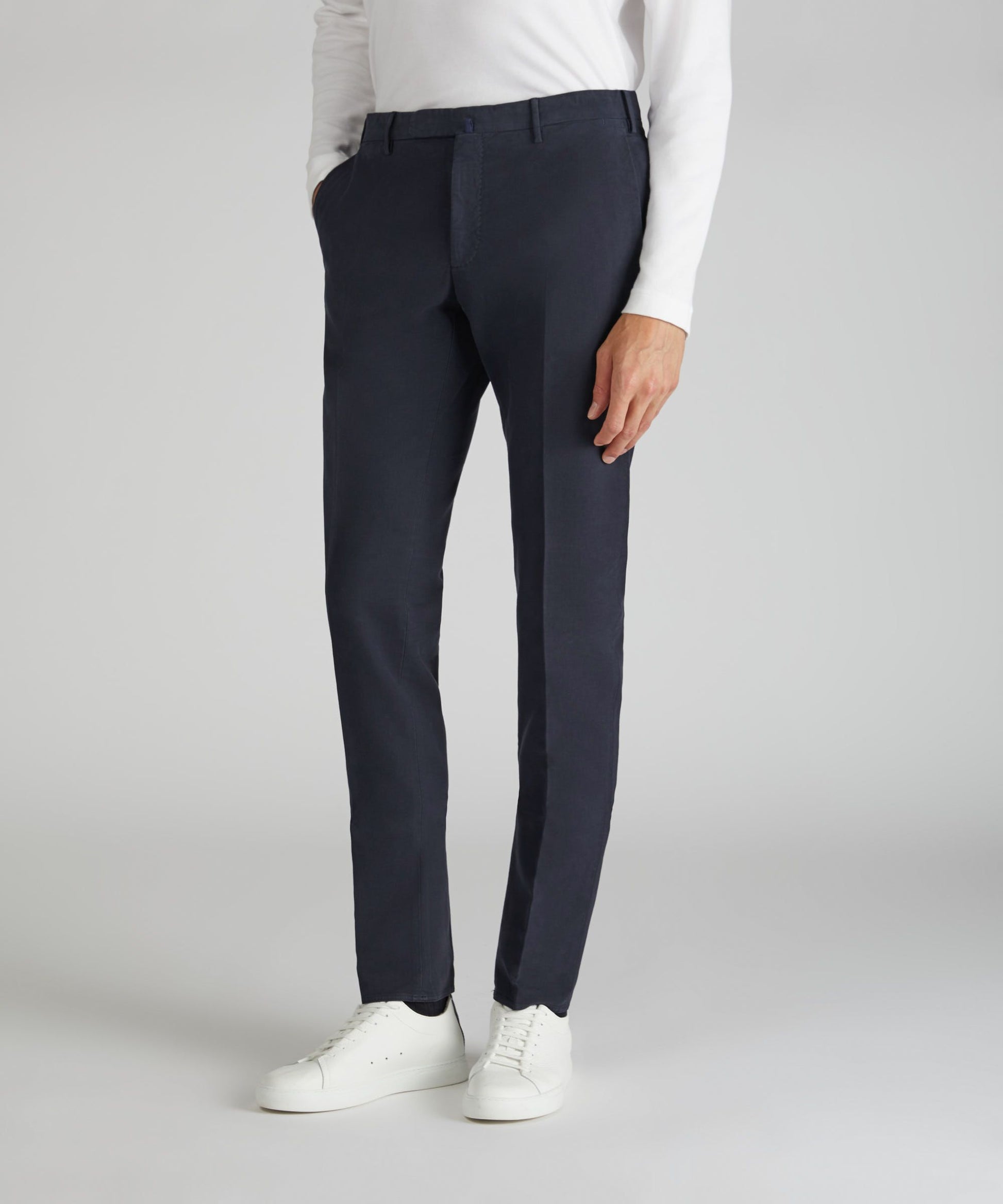 Incotex - Slim-fit doeskin trousers - dark blue