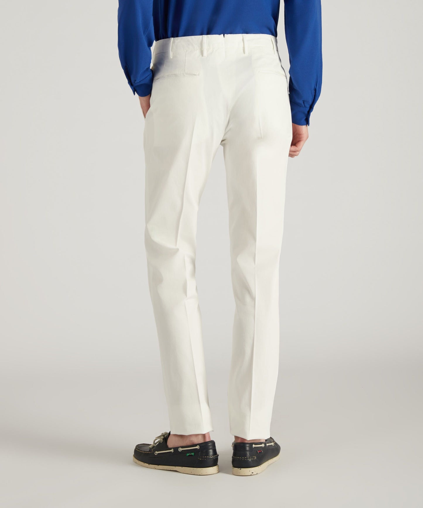 Slim-fit certified Royal Batavia cotton trousers