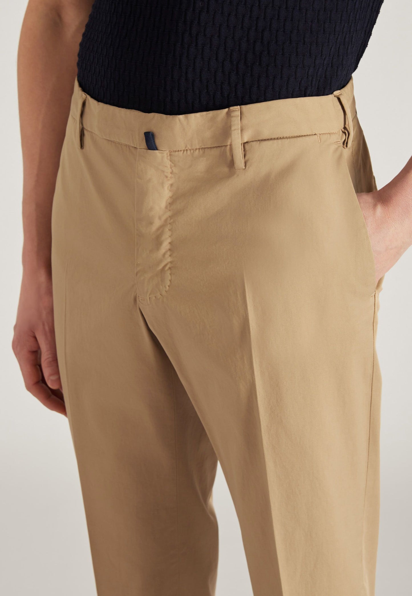 Slim-fit certified Royal Batavia cotton trousers